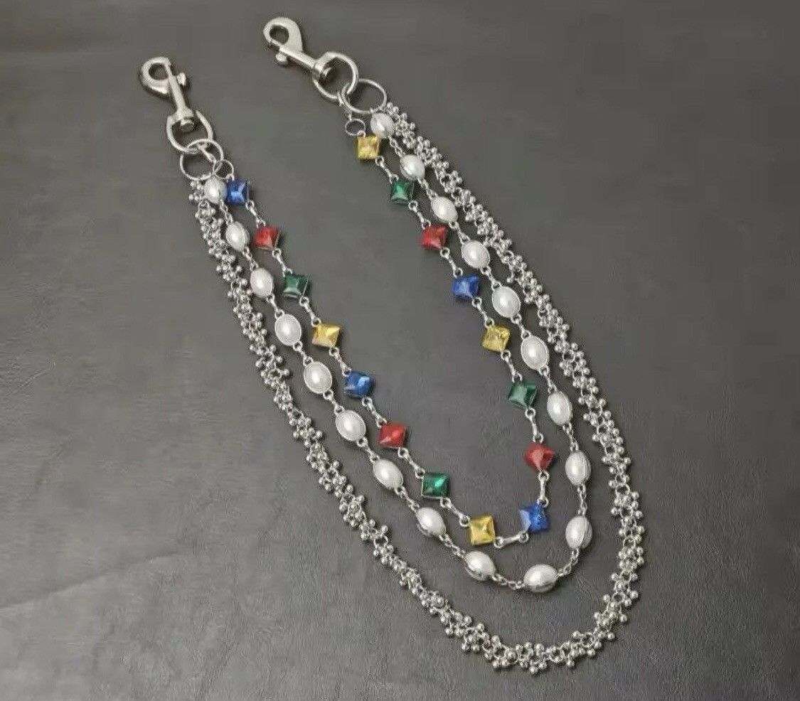 Jewelry Rhinestone Three Layers Pearl Pants Chain Waist Chain Size ONE SIZE - 5 Thumbnail