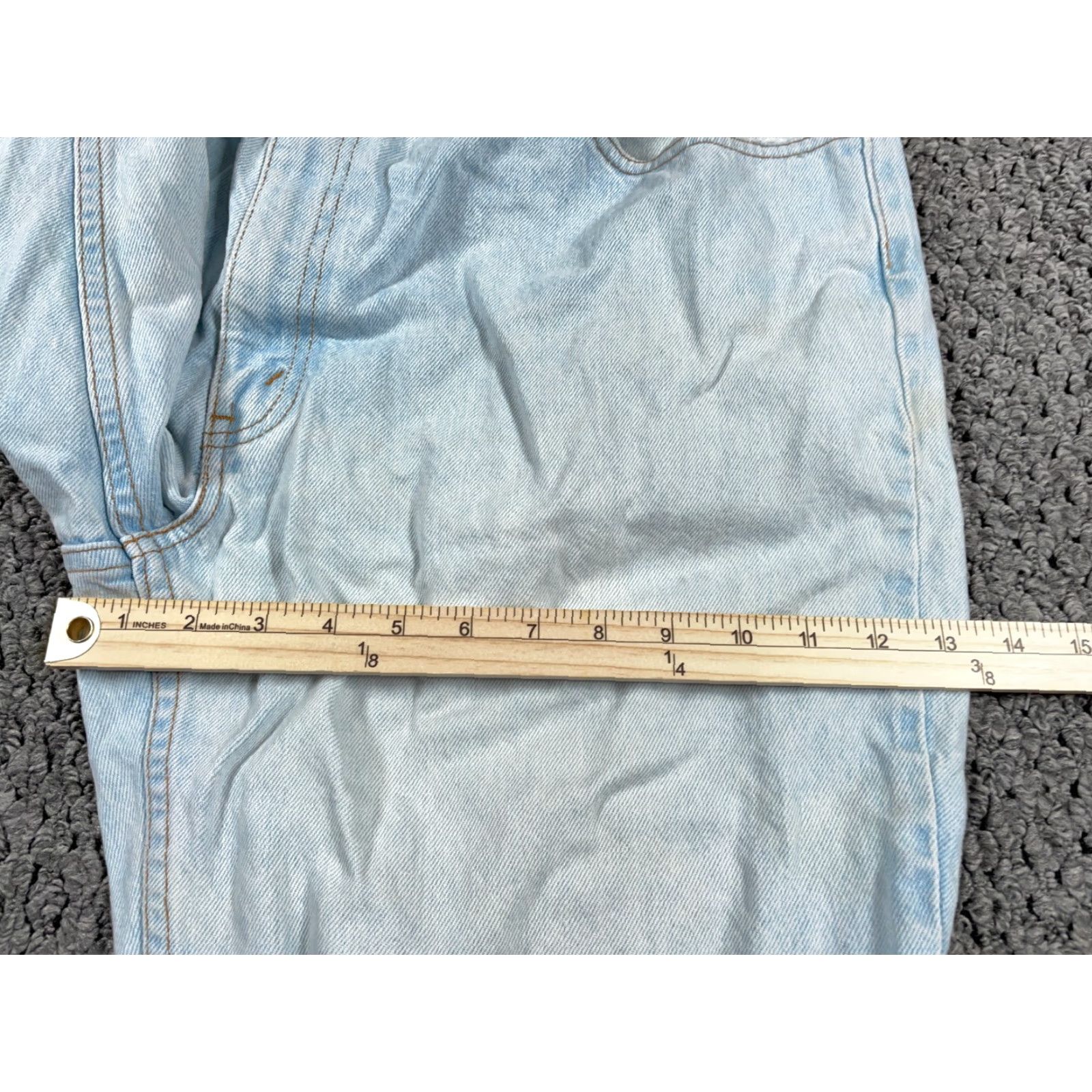 Denime VINTAGE Mustang 90s Tapered Leg Jeans Men’s 40 x 29 Light Blue Denim USA Classic Grunge Size US 40 / EU 56 - 7 Thumbnail