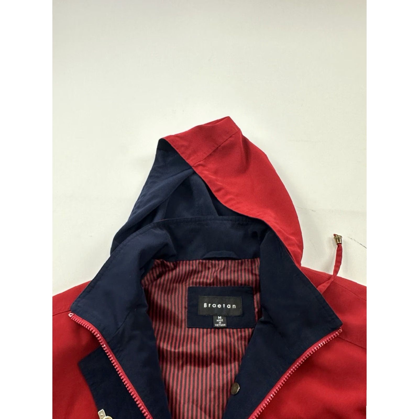 Vintage Braetan Jacket Womens M Red Hooded Full Zip Coat Removable Hood Pockets Basic Jacket Size M / US 6-8 / IT 42-44 - 5 Thumbnail