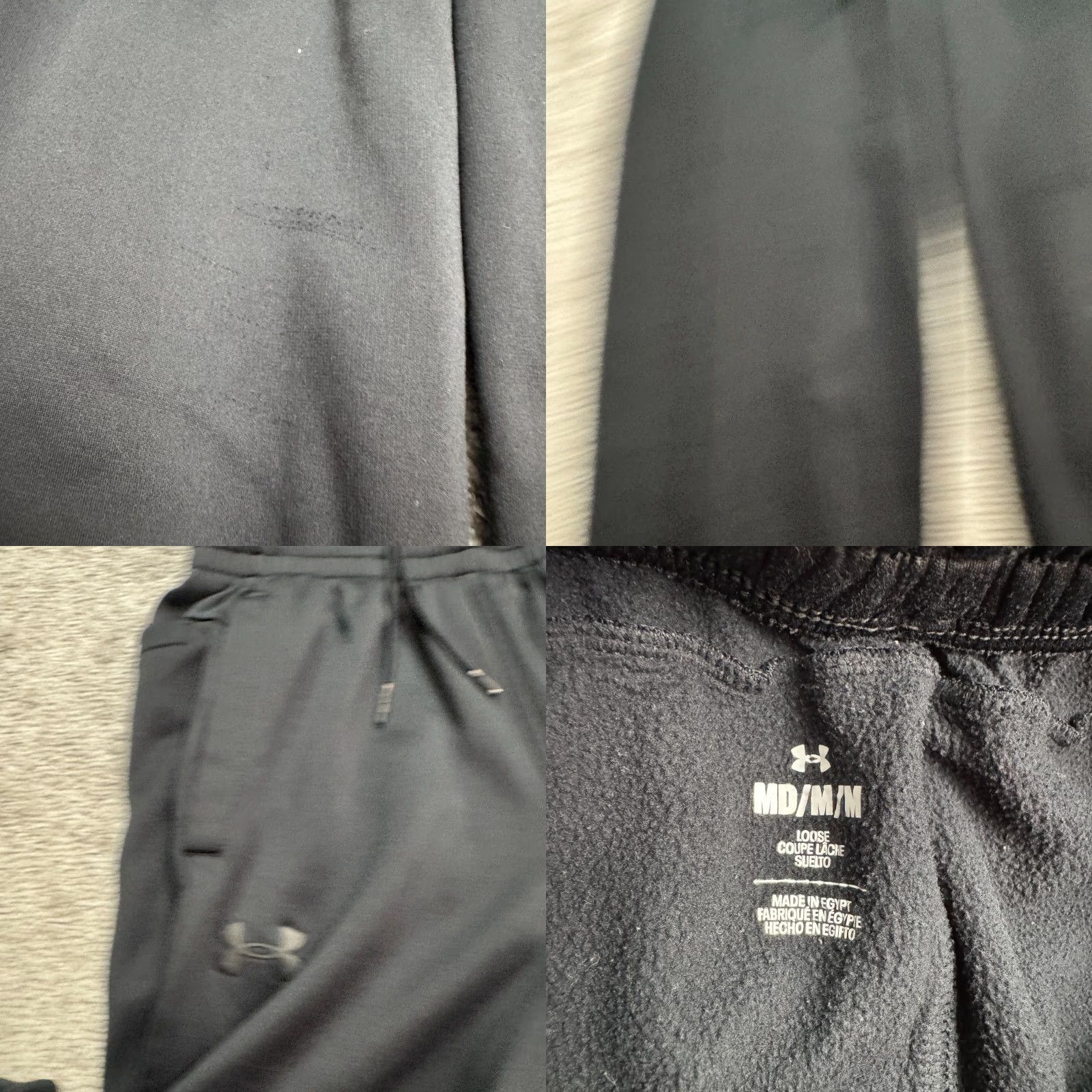 Under Armour Under Armour Men Athletic Fit Loose Black Sweatpants Jogger Fleece Active Medium Size US 31 - 8 Thumbnail