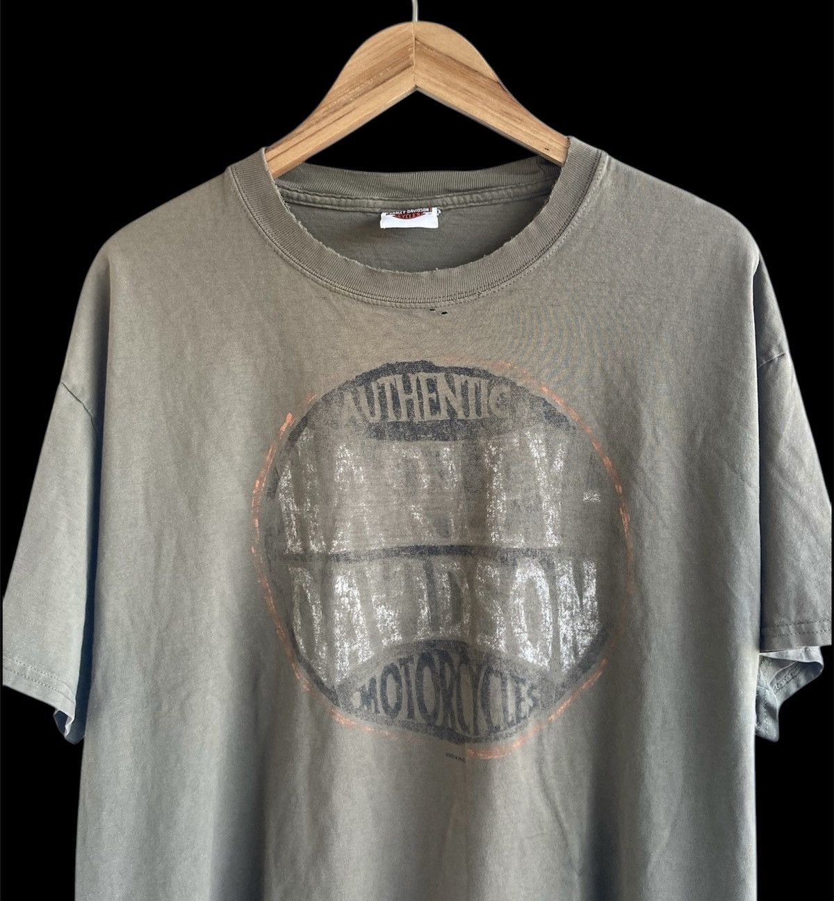 Vintage Harley Davidson Motorcycles Tee Doha Oatar Distressed VTG Size US XL / EU 56 / 4 - 3 Thumbnail