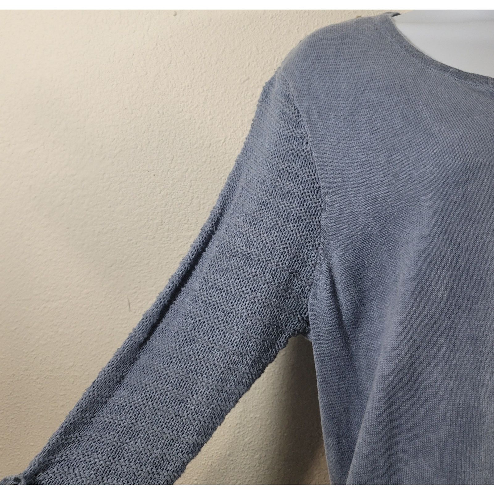 Other Democracy Blue 4 Button Henley Open Knit Back Panel Top M Size M / US 6-8 / IT 42-44 - 6 Thumbnail