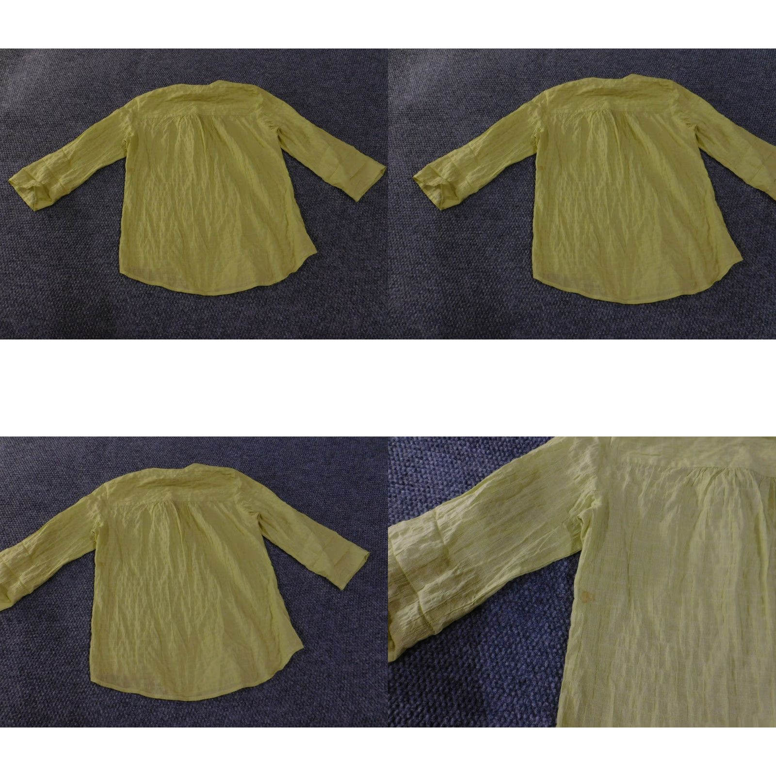 Loft LOFT Shirt Womens XS Yellow Button Front 3/4 Sleeve Lightweight Blouse Size XS / US 0-2 / IT 36-38 - 9 Thumbnail