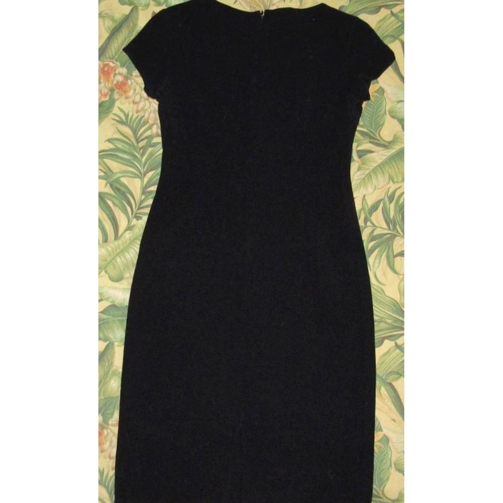 Vintage ANN MASHBURN Navy Blue Cap Sleeve Wool Sweater Dress 0 Size XS / US 0-2 / IT 36-38 - 3 Thumbnail