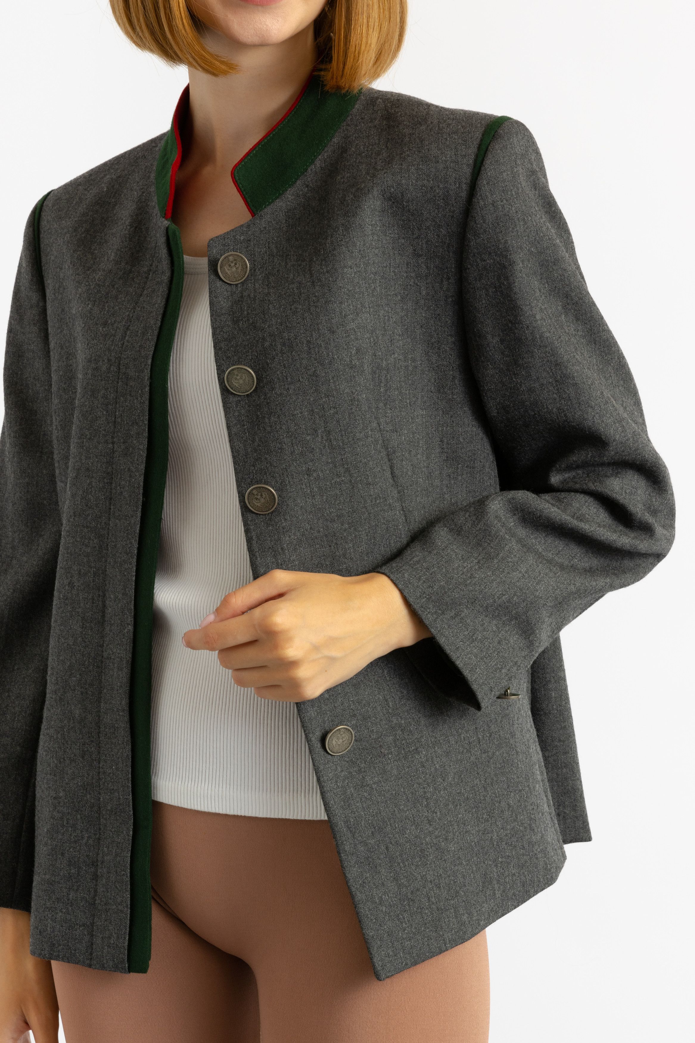 Vintage Preowned Woman Tyrol Dirndl Wool Blazer 8705 Size S / US 4 / IT 40 - 3 Thumbnail