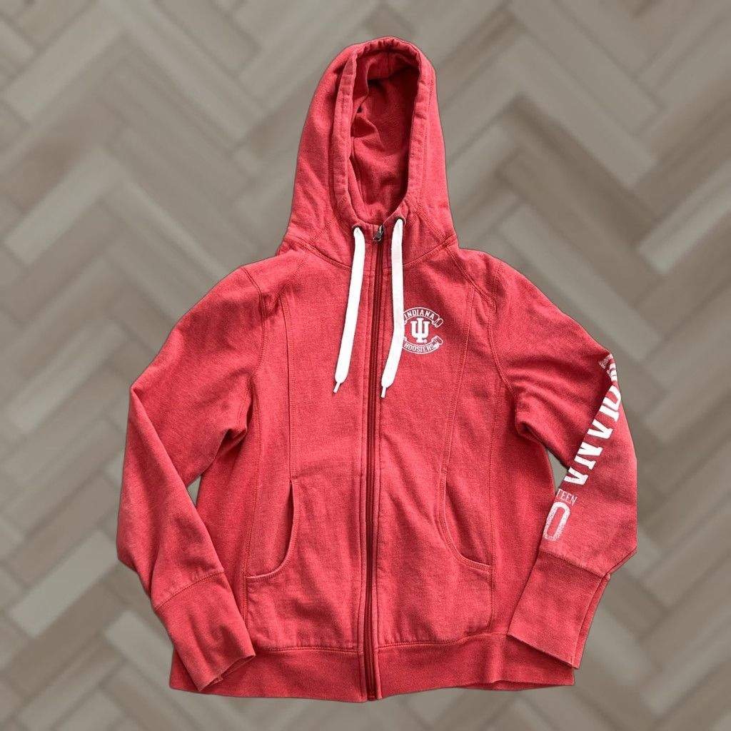 Champion Womens Champion Full Zip Hoodie Pullover Jacket Large Red Red Champion Zip Up Jacket Womens Large Full Zip Hoodie Size L / US 10 / IT 46 - 1 Thumbnail