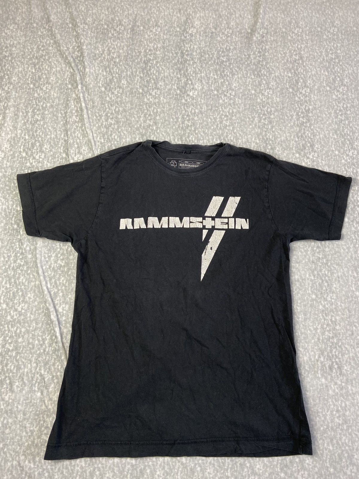 Other Vintage 1994 Rammstein "Weiße Balken" Logo T-Shirt Size US L / EU 52-54 / 3 - 1 Thumbnail