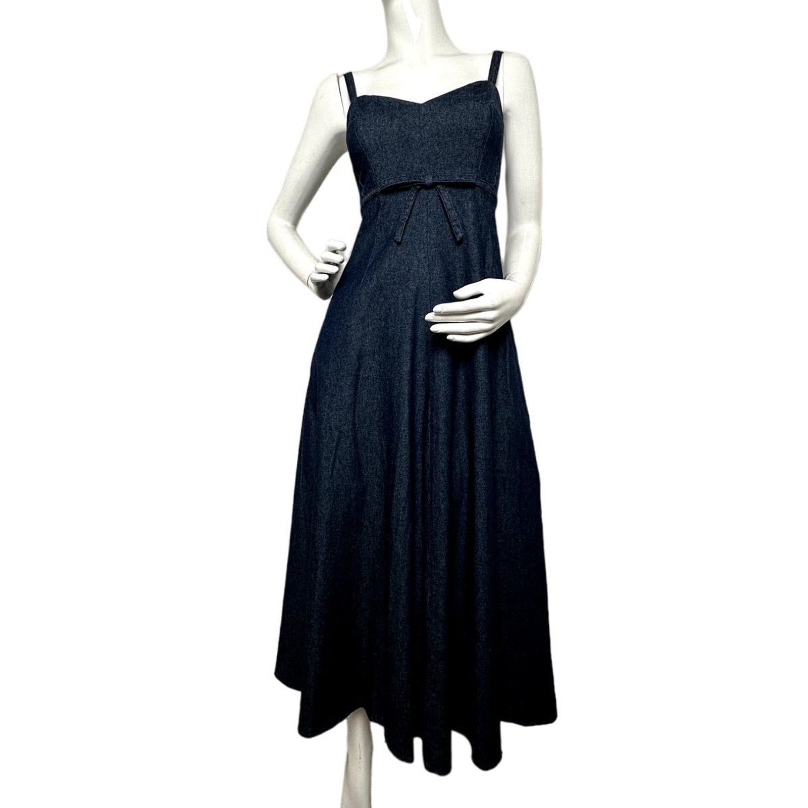 Kate Spade Kate Spade Denim Bow-waist Casual Dress in Indigo Size 2 Size XS / US 0-2 / IT 36-38 - 4 Thumbnail