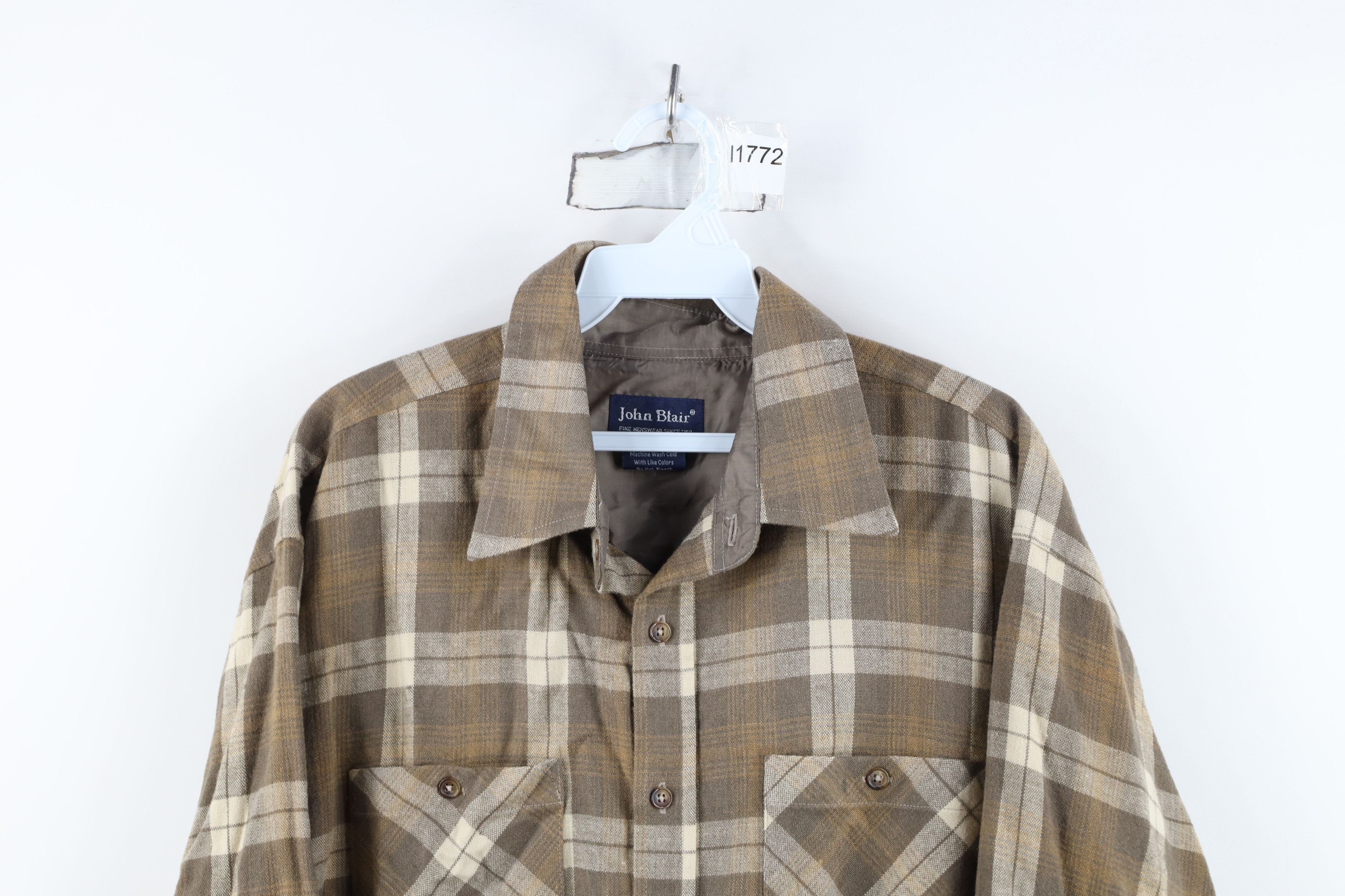 Vintage Vintage 90s Streetwear Knit Double Pocket Button Shirt Size US M / EU 48-50 / 2 - 2 Thumbnail