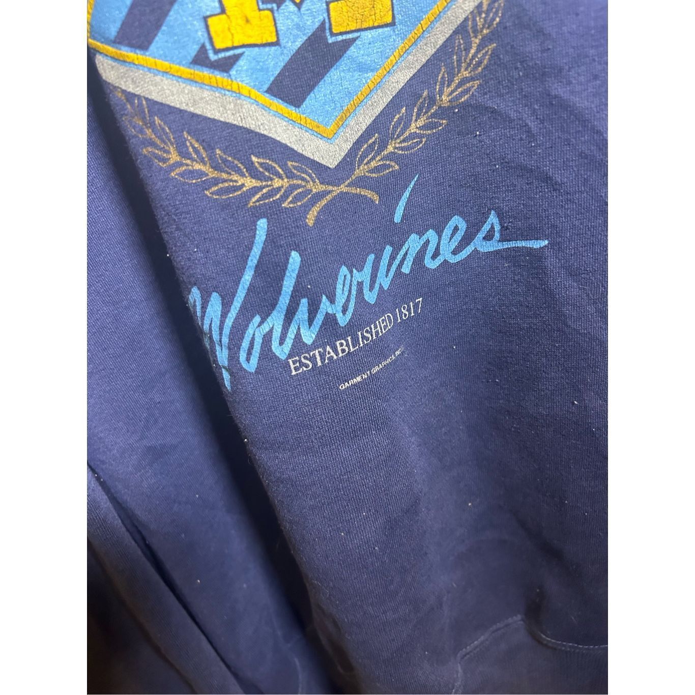 Vintage Vintage 1990s University of Michigan Wolverines sweatshirt crewneck fire Size US XL / EU 56 / 4 - 2 Thumbnail