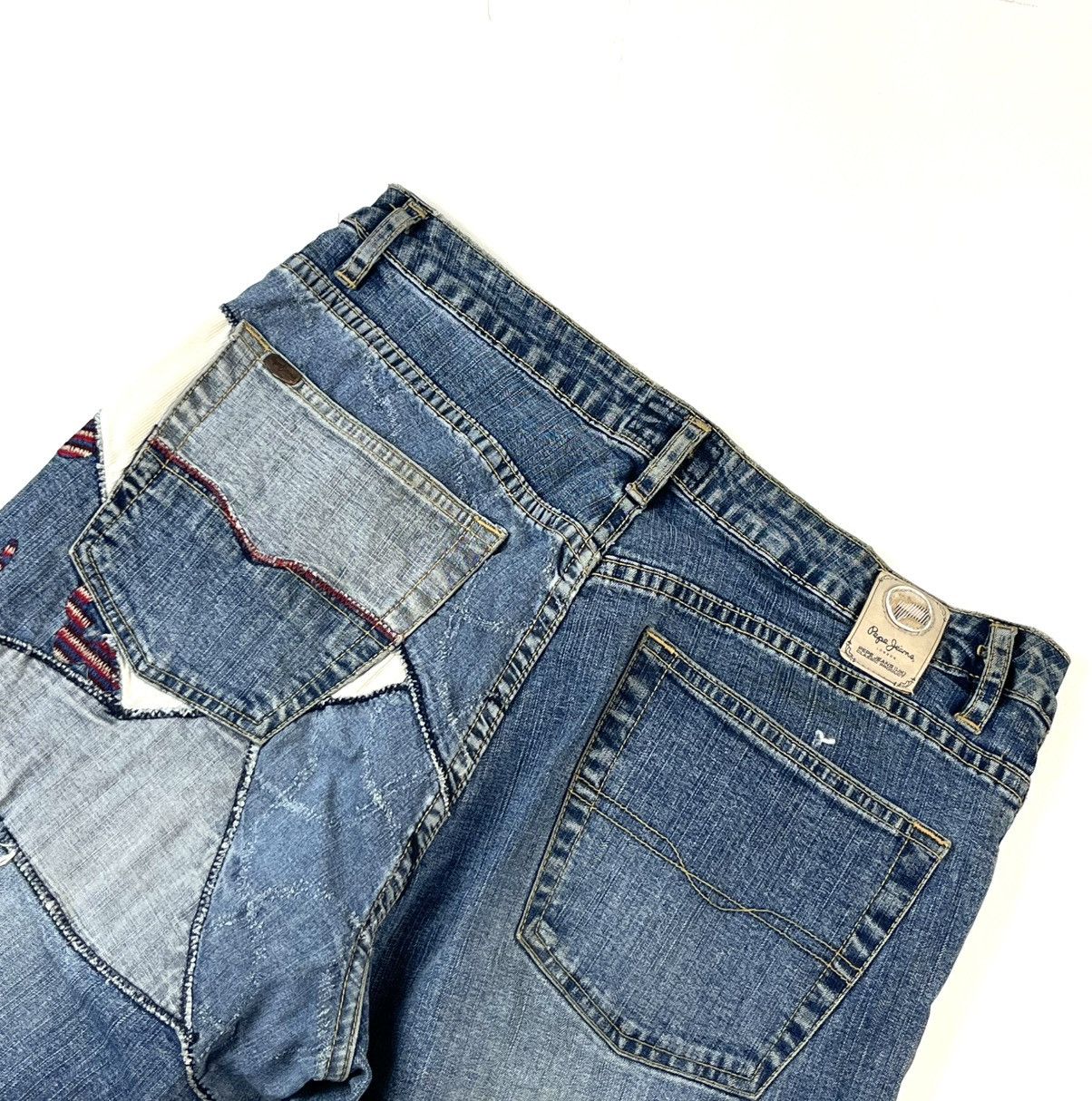 Pepe Jeans Pepe jeans 2000s y2k vintage patchwork jeans embroidered Size US 30 / EU 46 - 7 Thumbnail