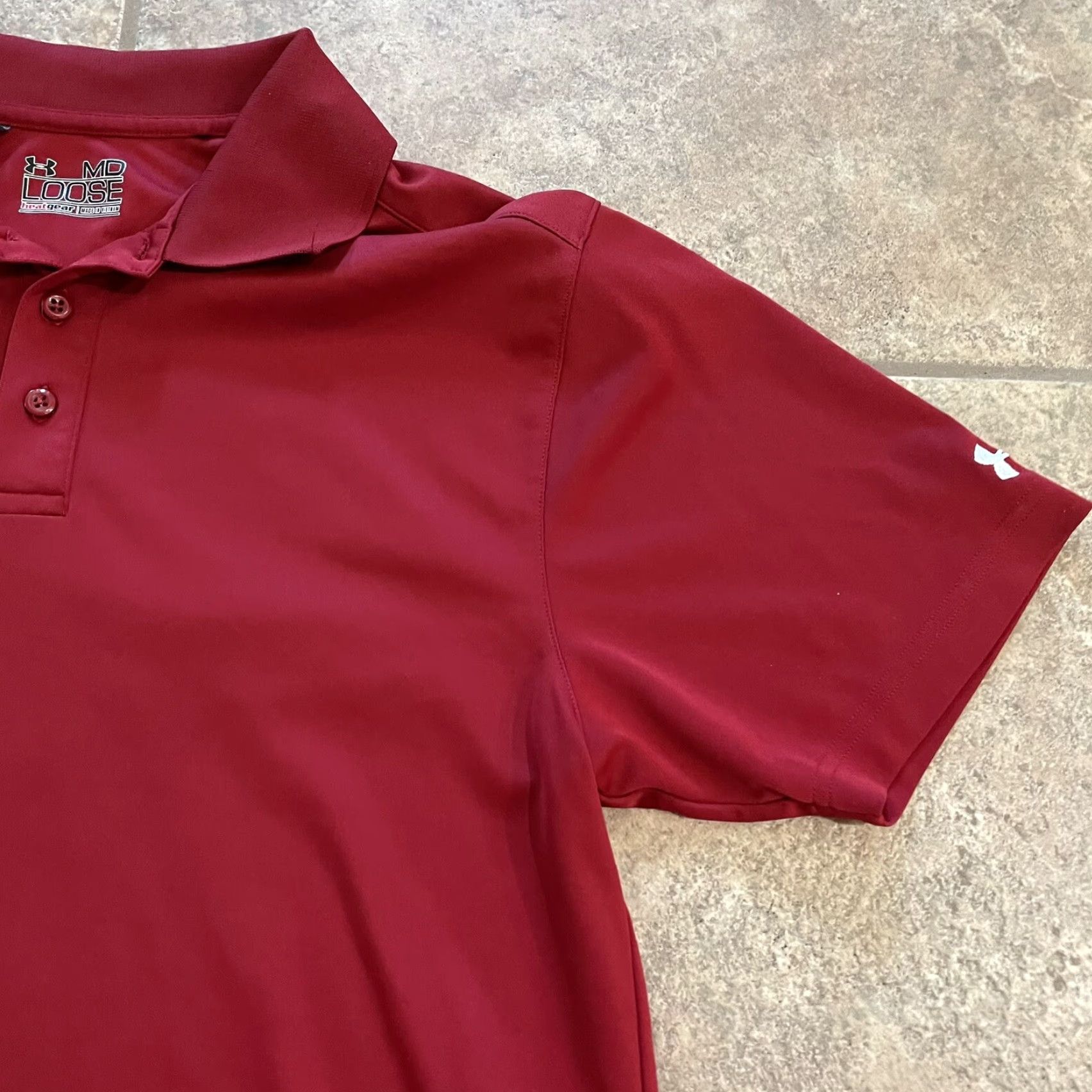 Under Armour Under Armour HeatGear Polo Shirt Red Mens Size L Size US L / EU 52-54 / 3 - 2 Thumbnail