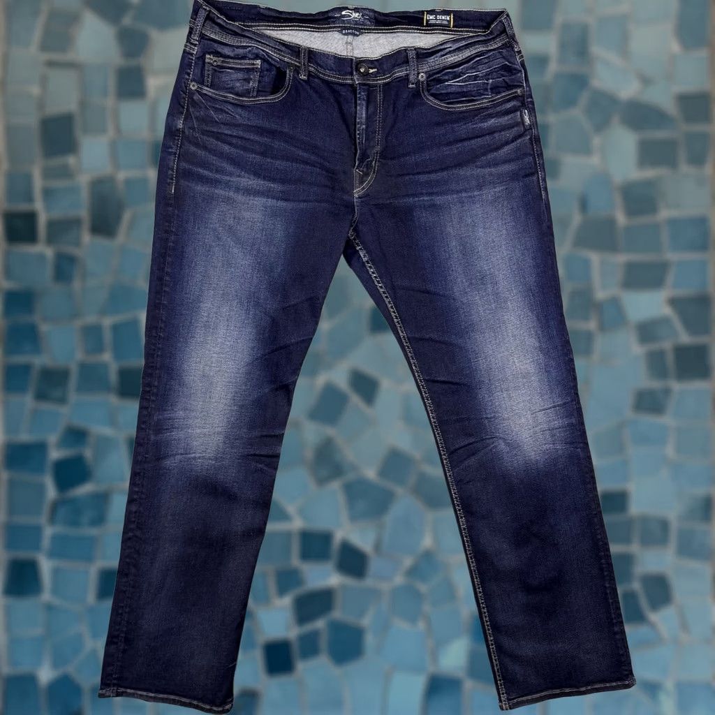 Silver Jeans Co. Silver Jeans Mens Grayson Bootcut Jeans 38x34 Dark Wash Thick Stitch EMC Denim Blue USA Rock Size US 38 / EU 54 - 1 Thumbnail