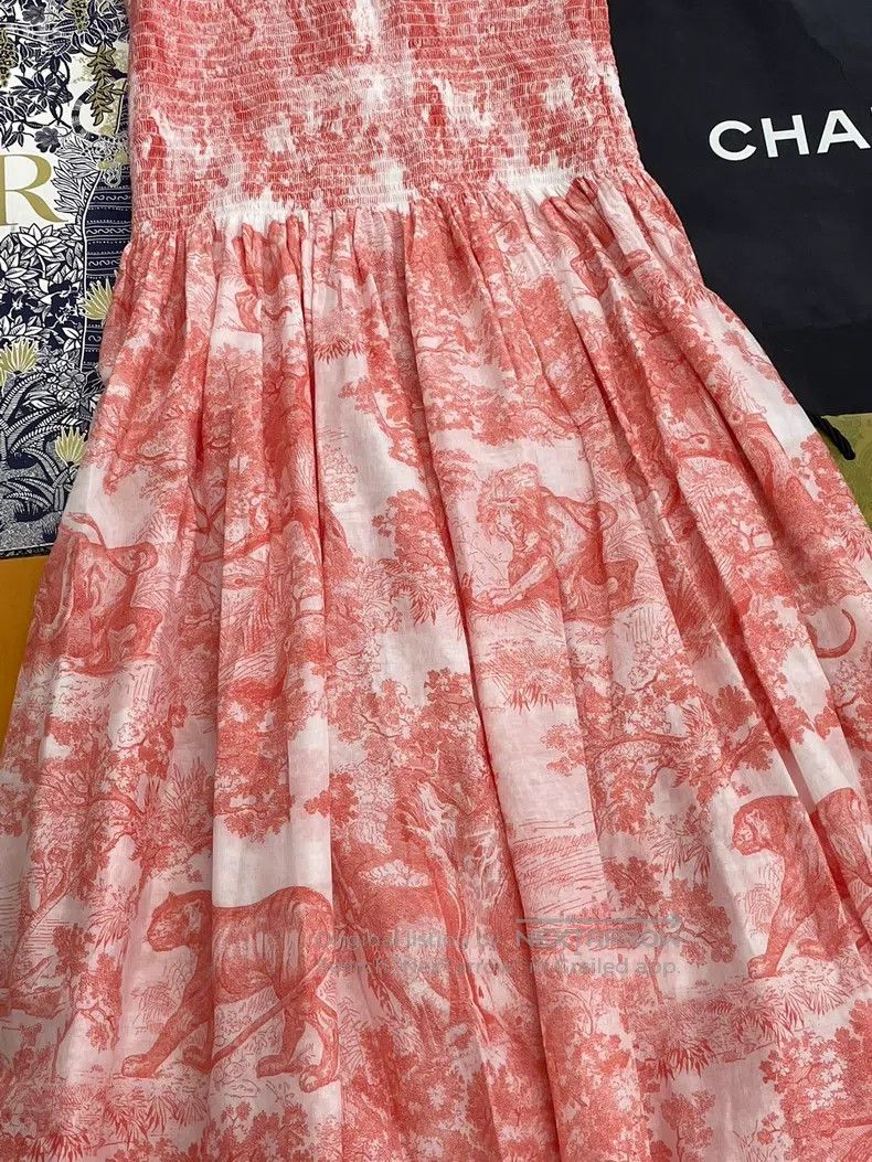 Dior Dior Orange-pink Jui printed suspender skirt Size XS / US 0-2 / IT 36-38 - 3 Thumbnail