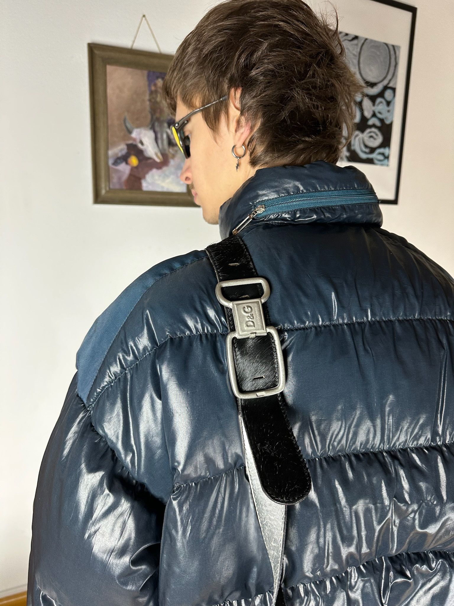 2000s Dolce & Gabbana Black army Cargo Shoulder Bag