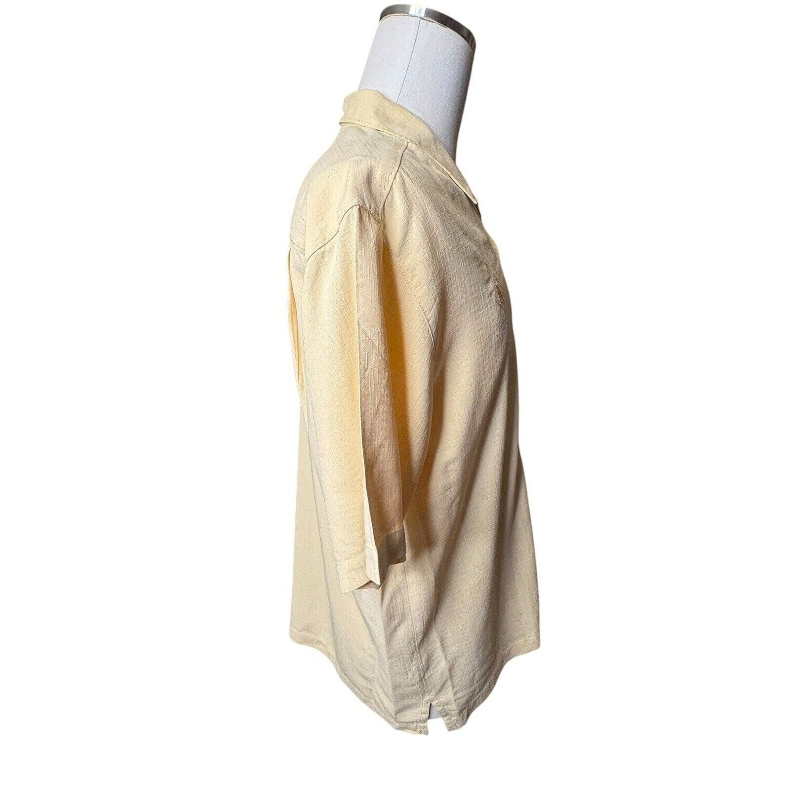 Tommy Bahama Tommy Bahama Silk Camp Shirt Men's Large Hawaiian Yellow Size US L / EU 52-54 / 3 - 5 Thumbnail