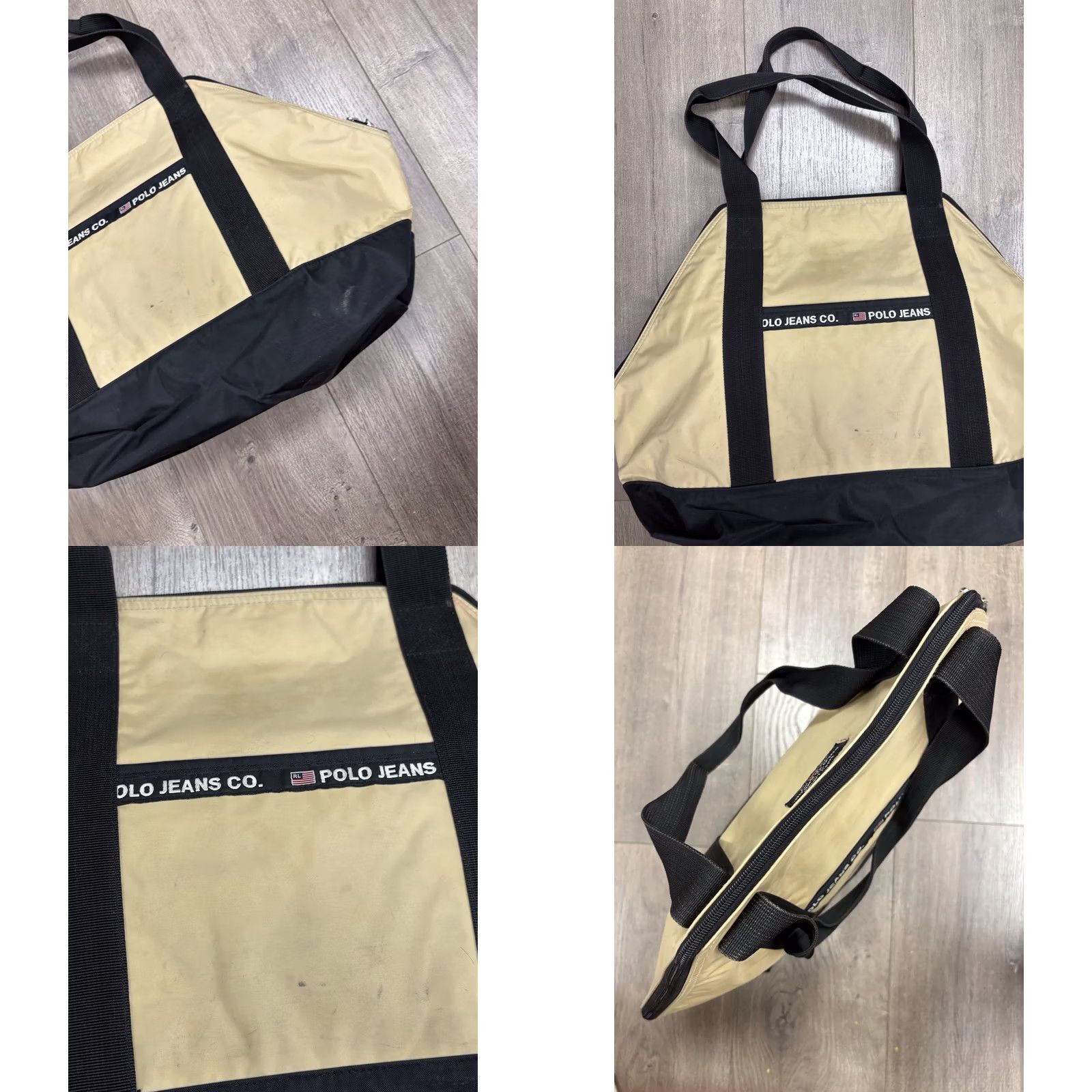 Vintage VINTAGE Polo Jeans Co. Ralph Lauren shoulder bag purse Beige And black Large Unisex Adults Size 36" / US 14 / IT 50 - 8 Thumbnail