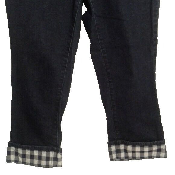 Coldwater Creek Coldwater Creek 8 denim cropped blue jeans Cuffed Plaid Stre Size 30" / US 8 / IT 44 - 6 Thumbnail