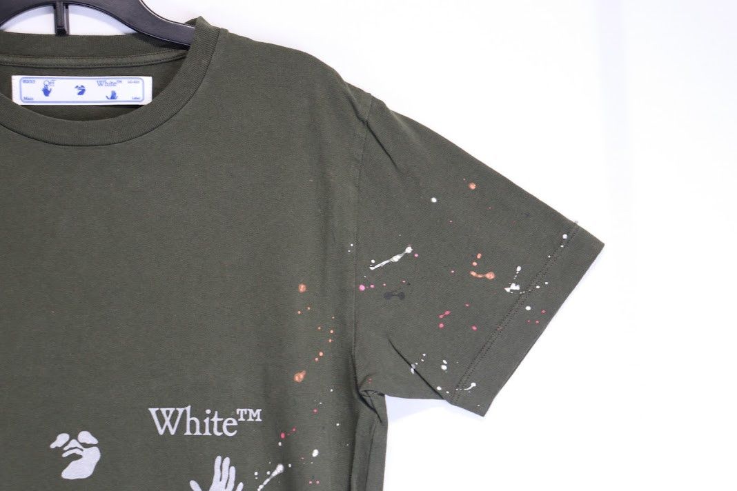 Off-White o1rshd1 Vintage Pant Short Sleeve Tee in Green Size US XXS / EU 40 - 3 Thumbnail