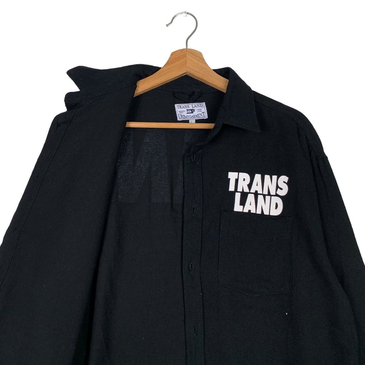 Vintage TRANS LAND URBANGARMENT BIG LOGO BUTTON UP SHIRT #0203-C10 Size US L / EU 52-54 / 3 - 11 Thumbnail
