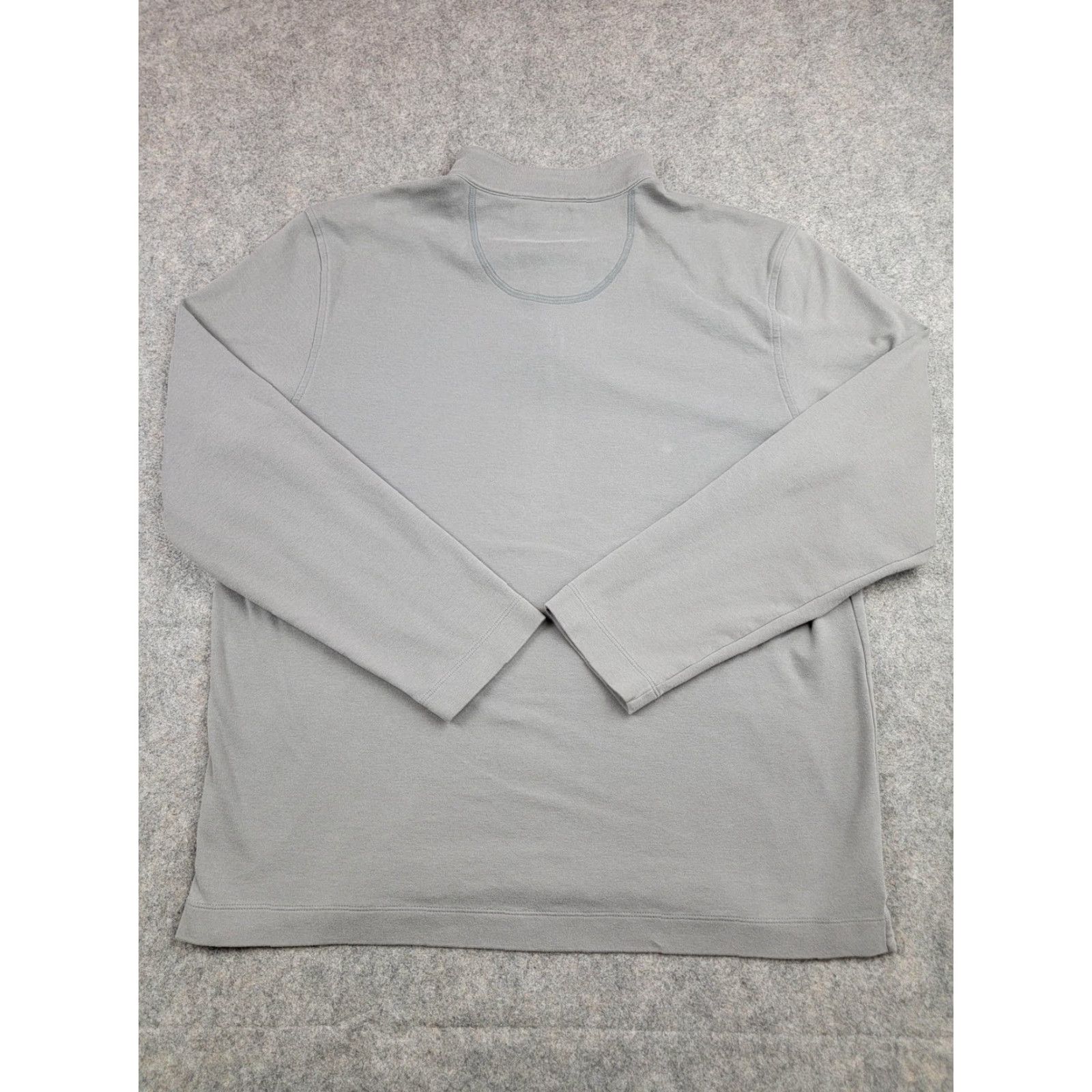 UNTUCKit UNTUCKit Pullover Mens XL Gray 1/4 Zip Mock Neck Long Sleeve Knit Logo Embroidered Collar Size US XL / EU 56 / 4 - 7 Thumbnail