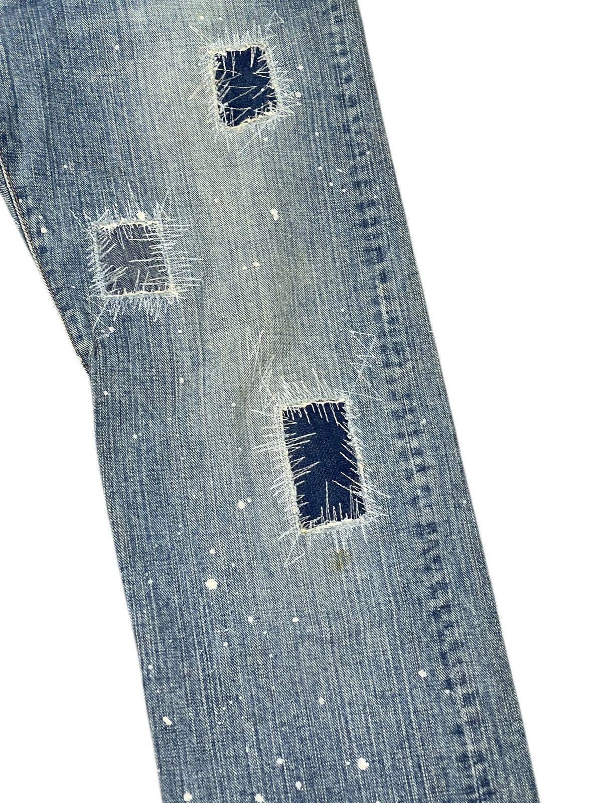 Japanese Brand Patchwork Jeans Global Work Painted Regular 3🟦8 Size US 32 / EU 48 - 5 Thumbnail