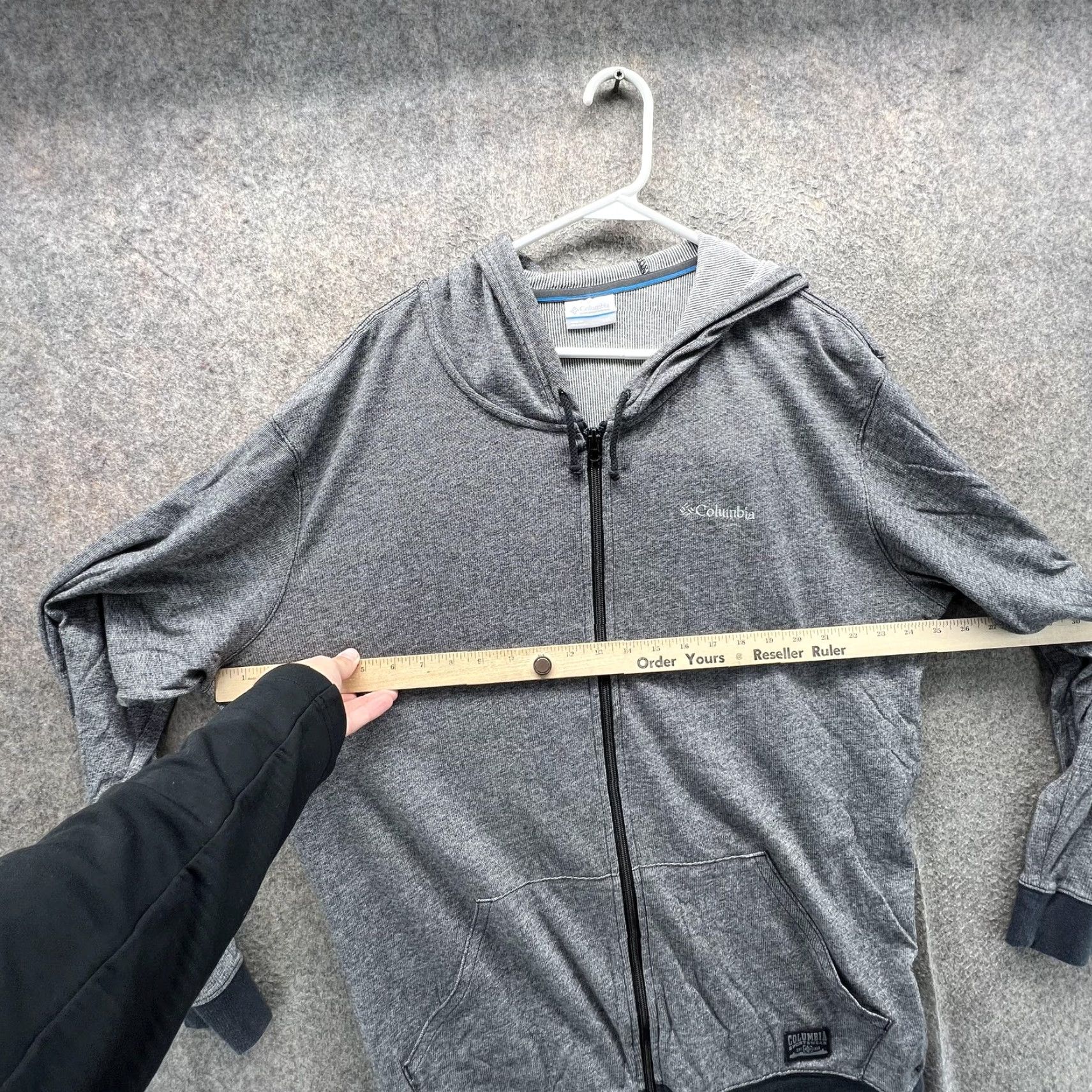 Logo 7 Columbia Hoodie Mens 2XL Gray Full Zip Knit Sweatshirt Pockets Casual Logo Zip Front Crow Neck Crew Neck Size US XXL / EU 58 / 5 - 5 Thumbnail