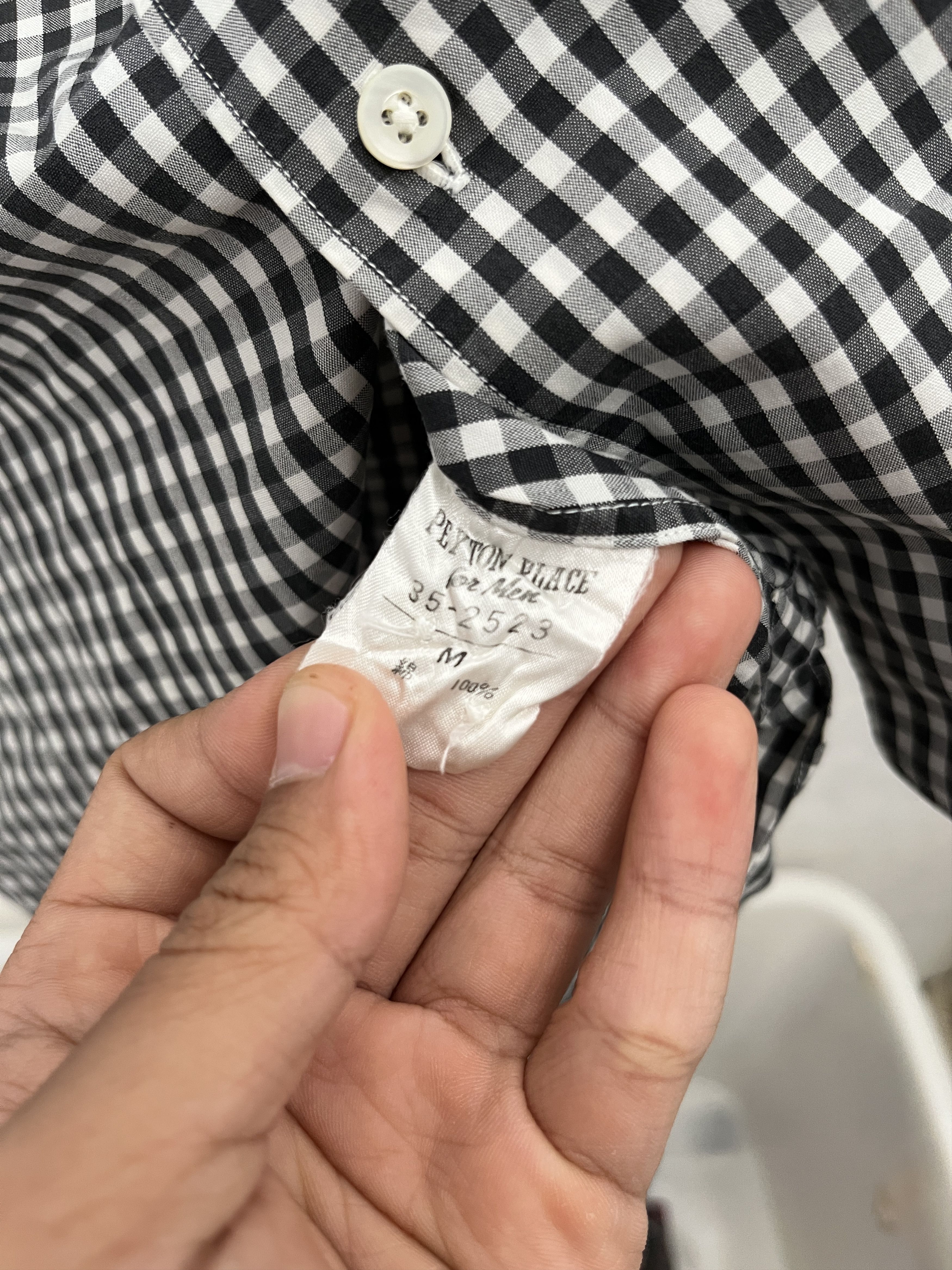 PPFM Vintage PPFM Checkered Shirt Black & White – L Size US L / EU 52-54 / 3 - 7 Thumbnail