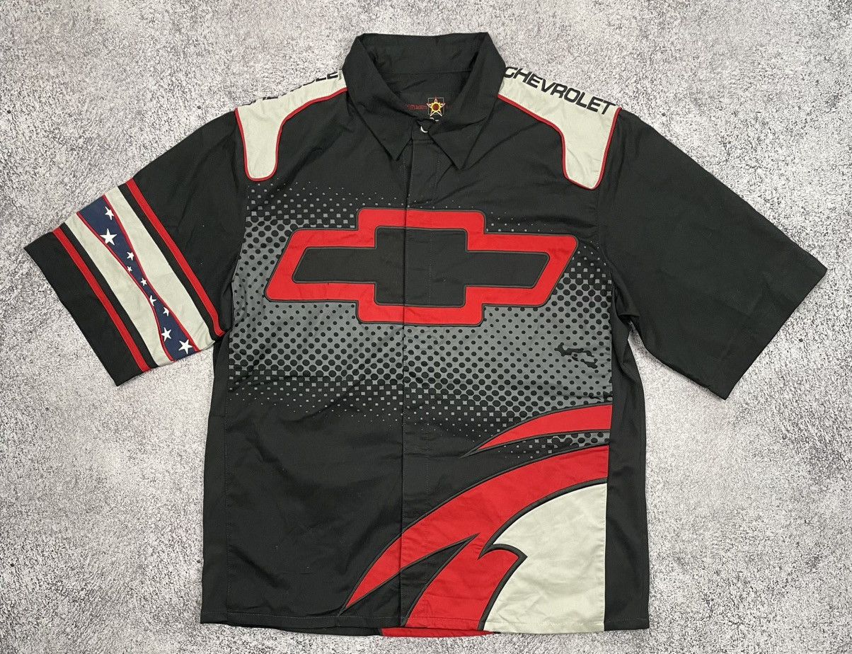 Chevrolet Vintage Chevrolet Racing Shirt Black Red Button Up Size M Size US M / EU 48-50 / 2 - 1 Thumbnail