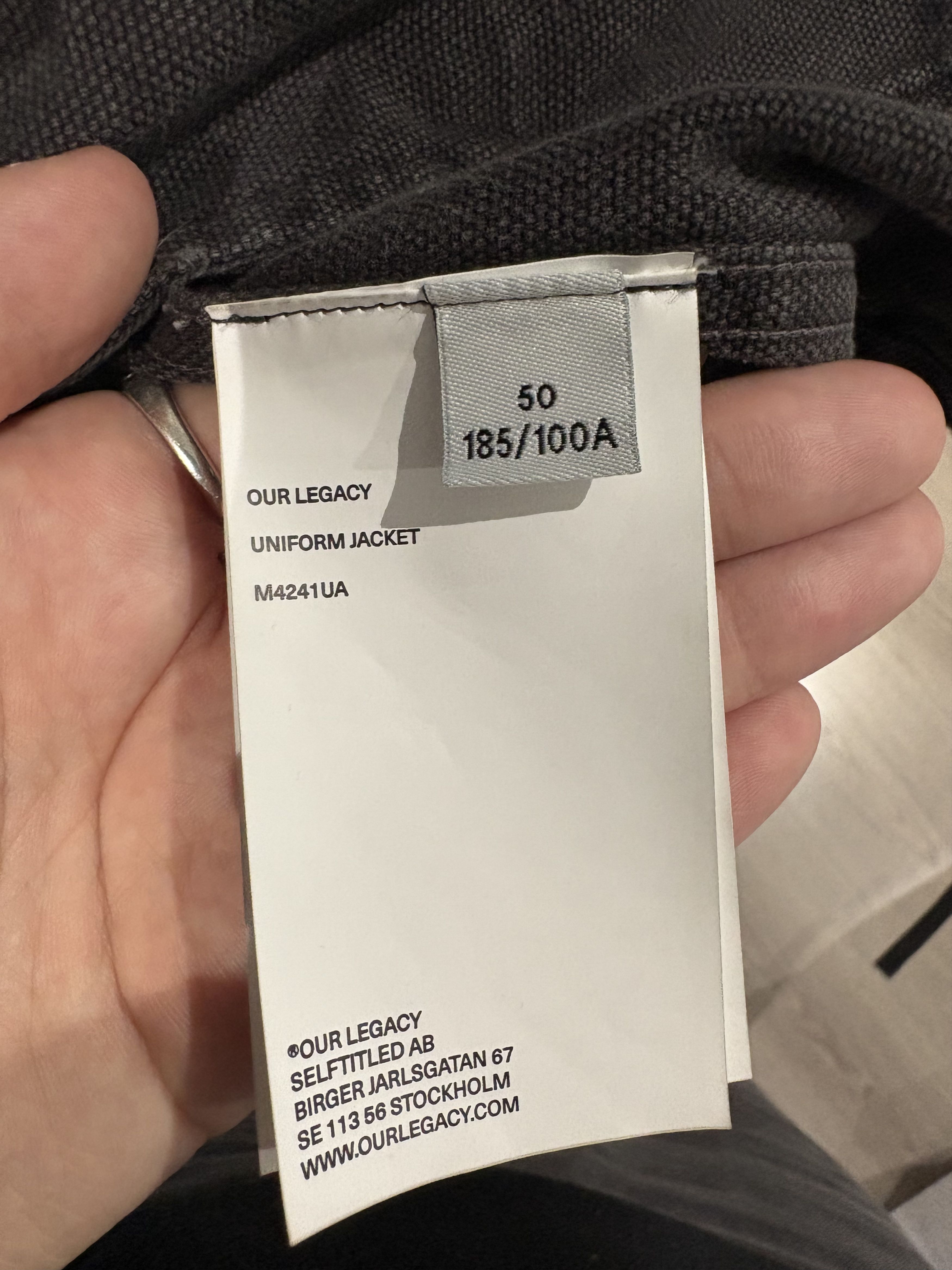 Our Legacy OUR LEGACY UNIFORM JACKET ASH BLACK REBORN CANVAS Size US M / EU 48-50 / 2 - 3 Thumbnail