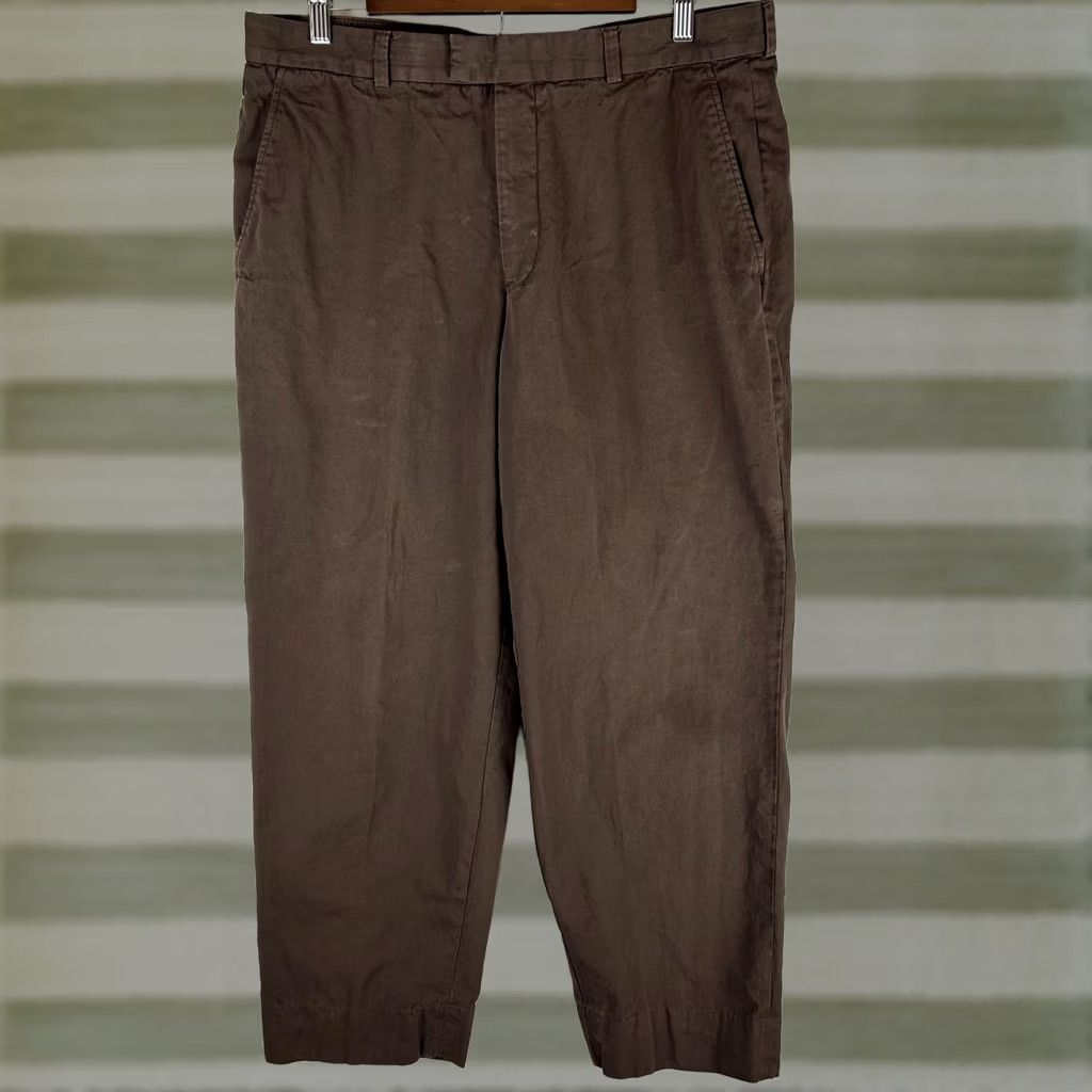 Ermenegildo Zegna Ermenegildo Zegna Pants Men 36x29 Cotton Chino Dress Slacks Brown Straight Leg Size US 38 / EU 54 - 1 Thumbnail