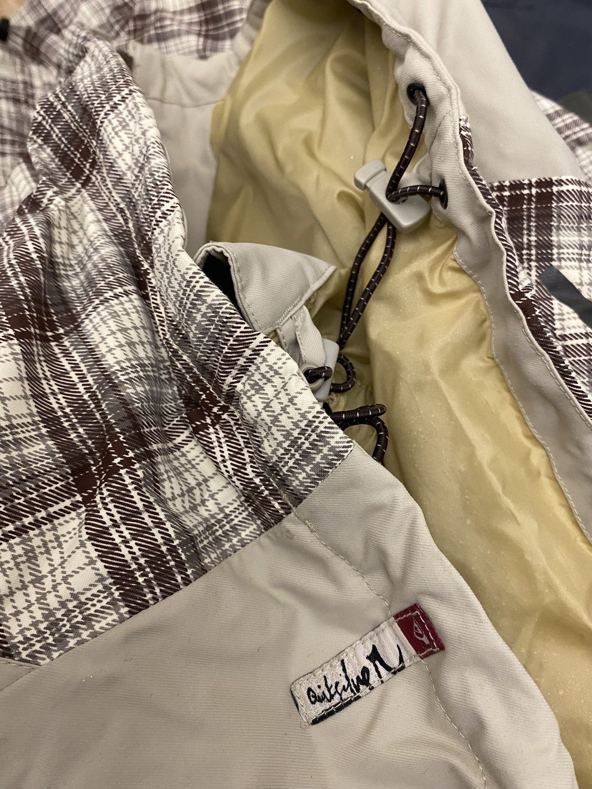 Quiksilver Quiksilver Todd Richards brown and cream plaid ski jacket Size US M / EU 48-50 / 2 - 6 Thumbnail