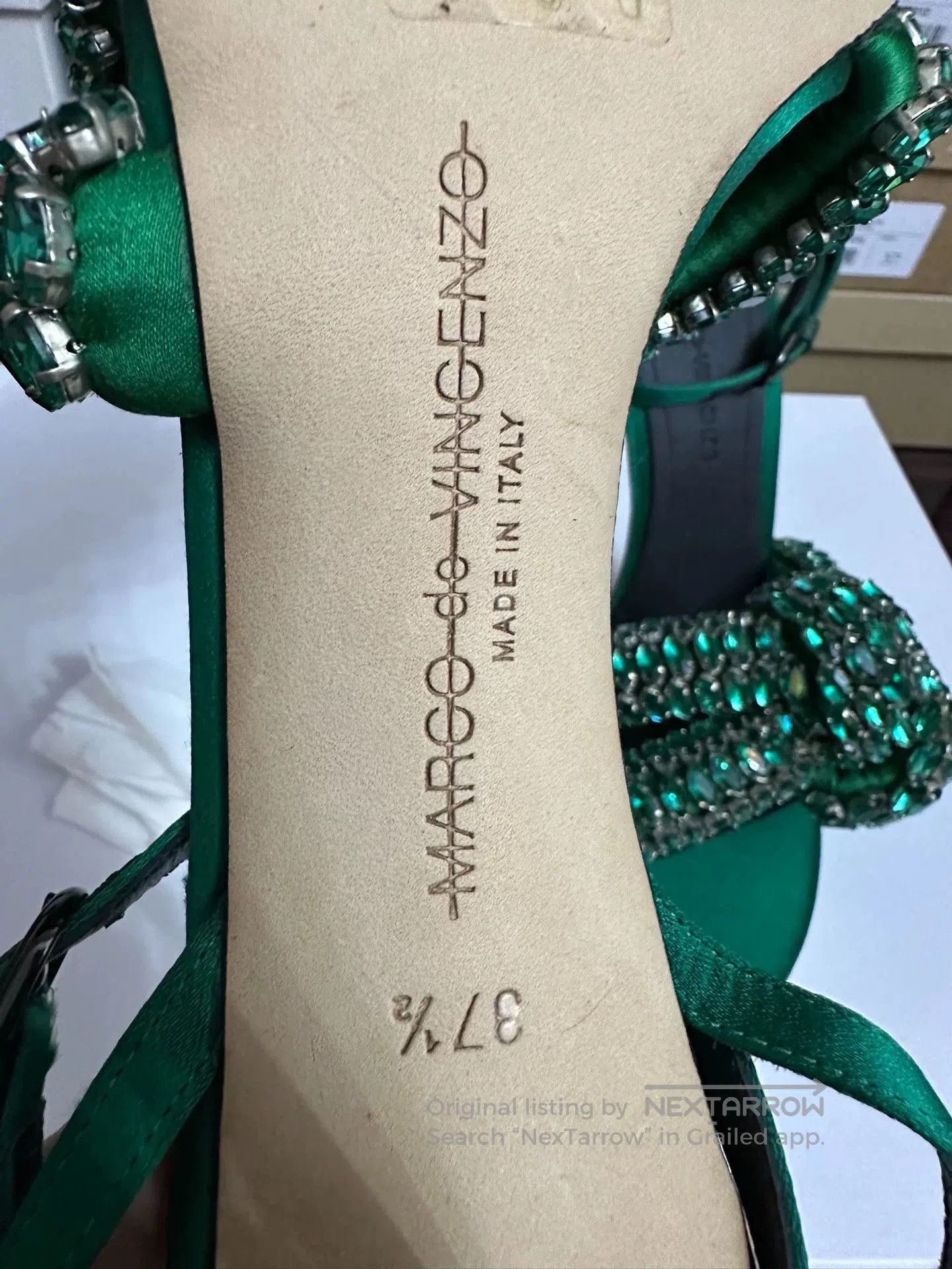 Other Marco de Vincenzo Emerald High-Heel Sandals. Size US 6.5 / IT 36.5 - 7 Thumbnail