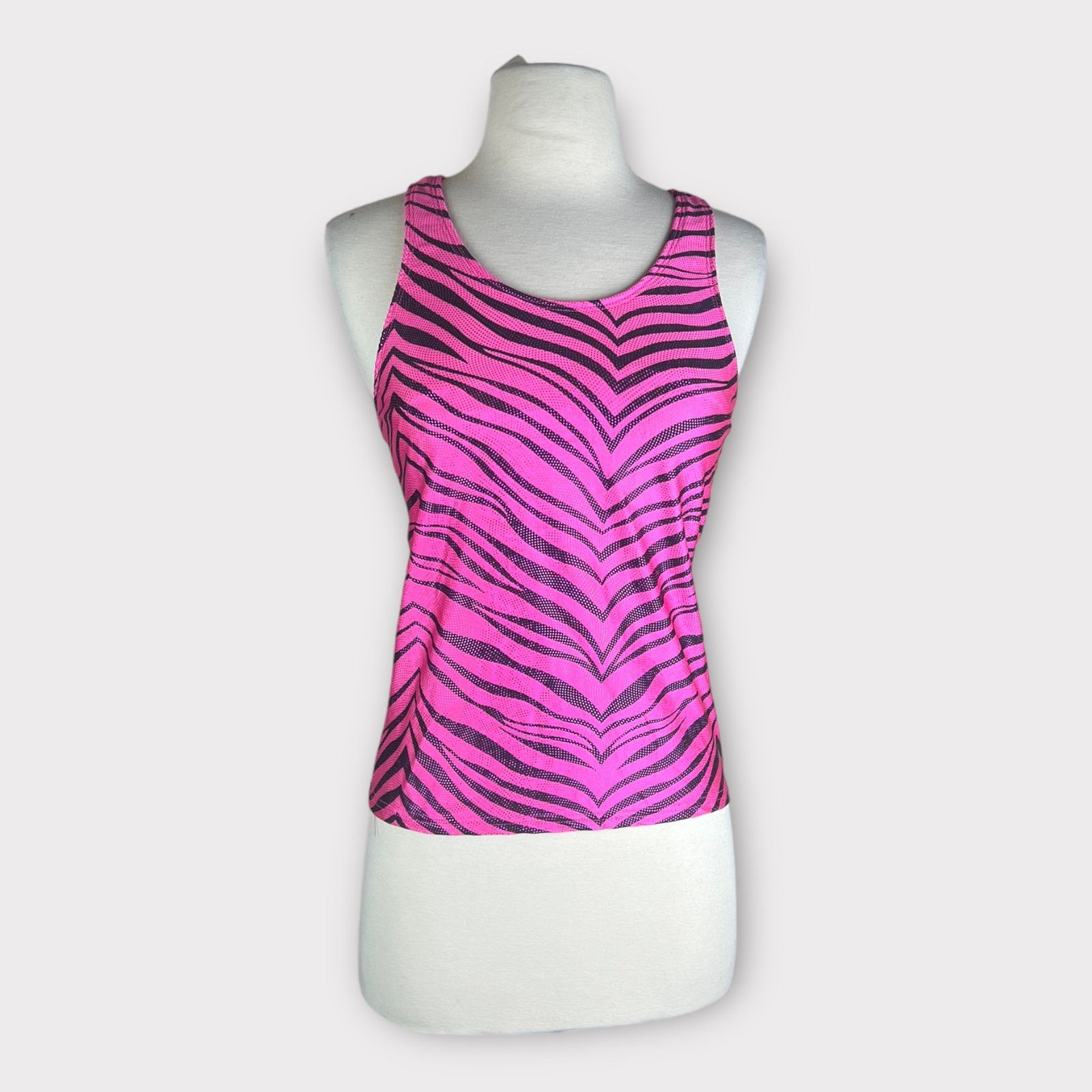 Vintage Pizzazz Performance Wear Animal Print Racer Back Top Size L / US 10 / IT 46 - 7 Thumbnail