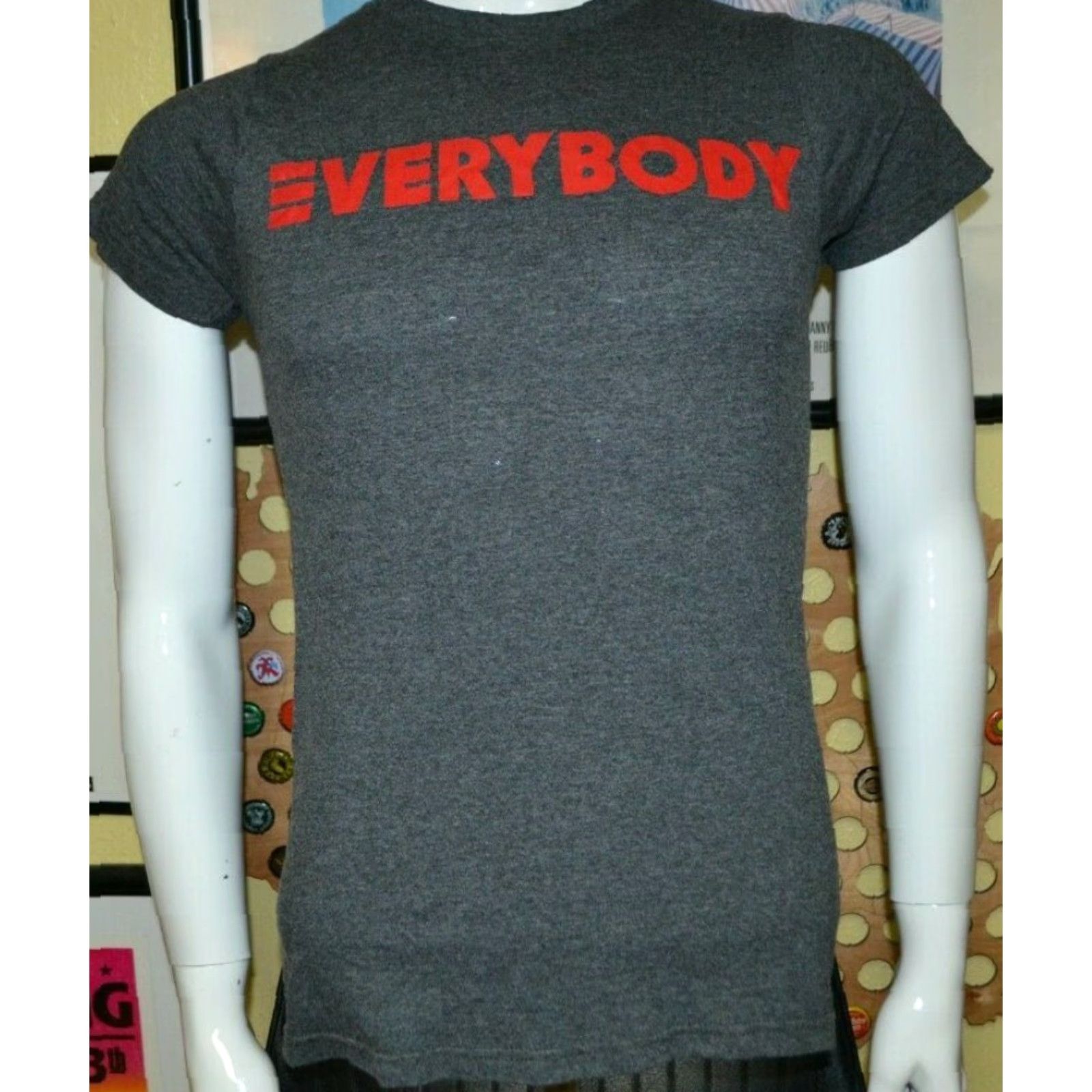 Vintage Logic Everybody T Shirt Womens Medium Gray 100% Cotton Short Sleeve Juniors Graphic Tee Hip Hop 2017 Moms? Size M / US 6-8 / IT 42-44 - 2 Thumbnail