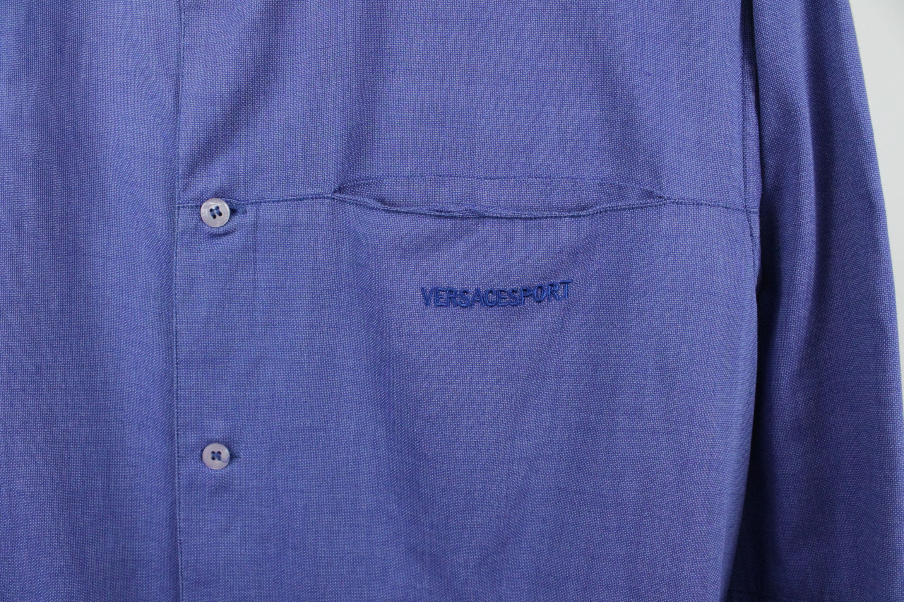 Versace × Vintage Vintage Versace Sport Light Cotton Regular Fit Casual Shirt Size US L / EU 52-54 / 3 - 4 Thumbnail