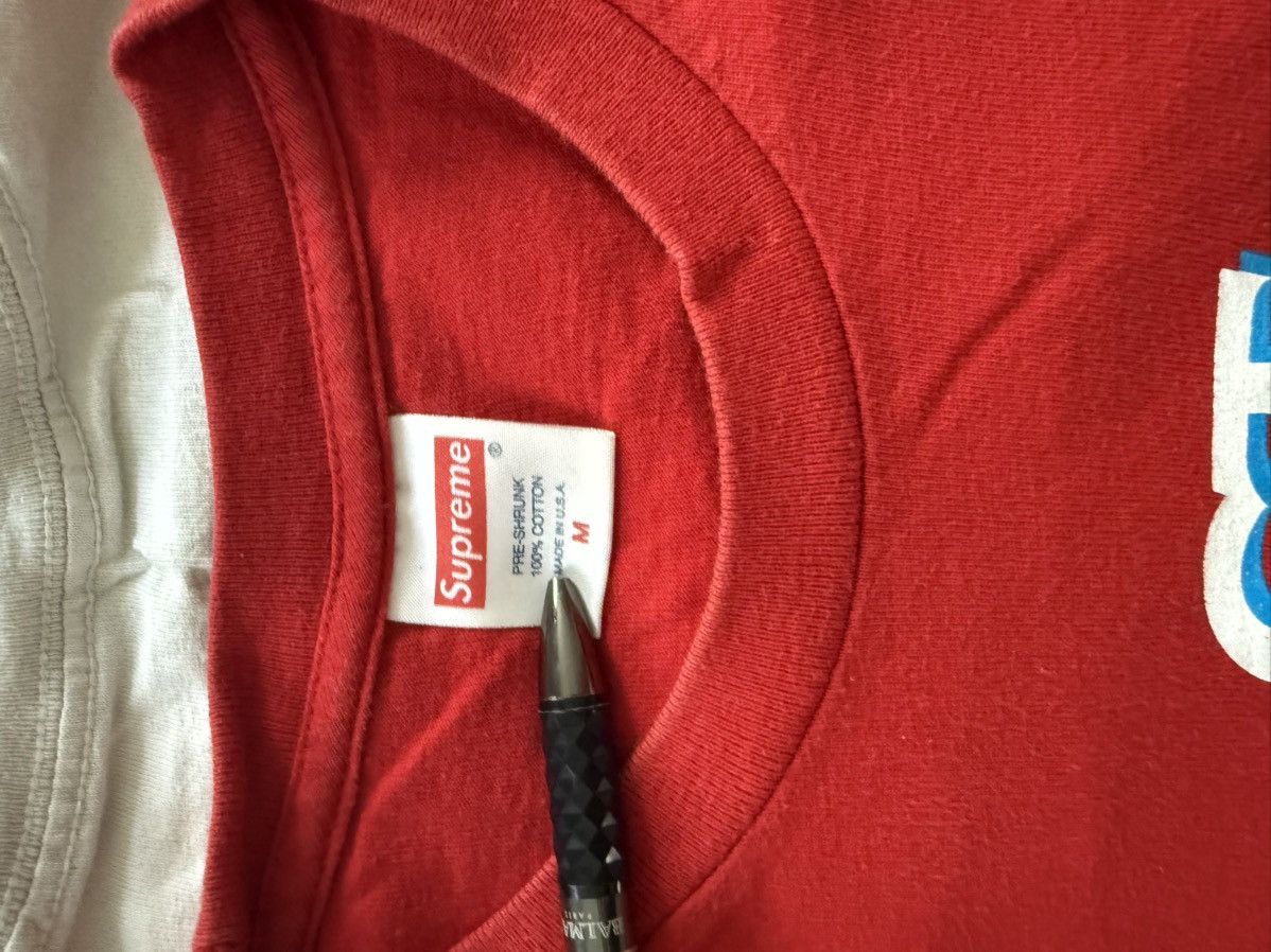 Supreme Supreme St Ides Red Tee Size US M / EU 48-50 / 2 - 2 Thumbnail