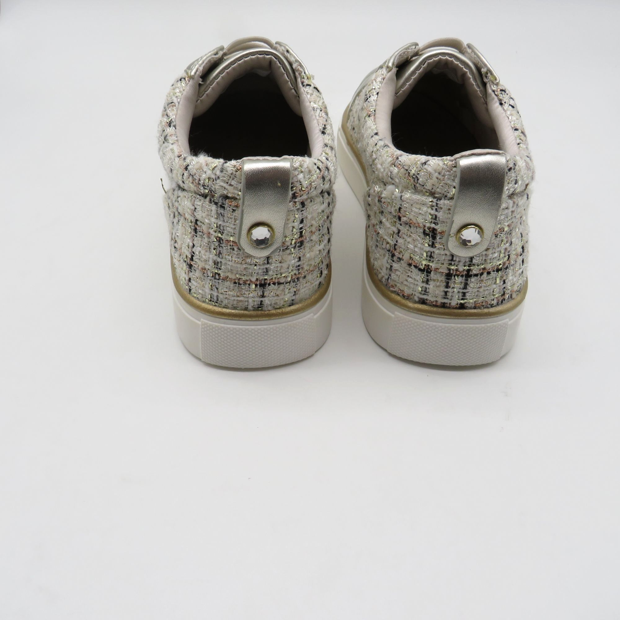 Other Kenneth Cole Reaction Womens Bonnie Ecru Tweed Slip-On Sneak Size US 6 / IT 36 - 6 Thumbnail