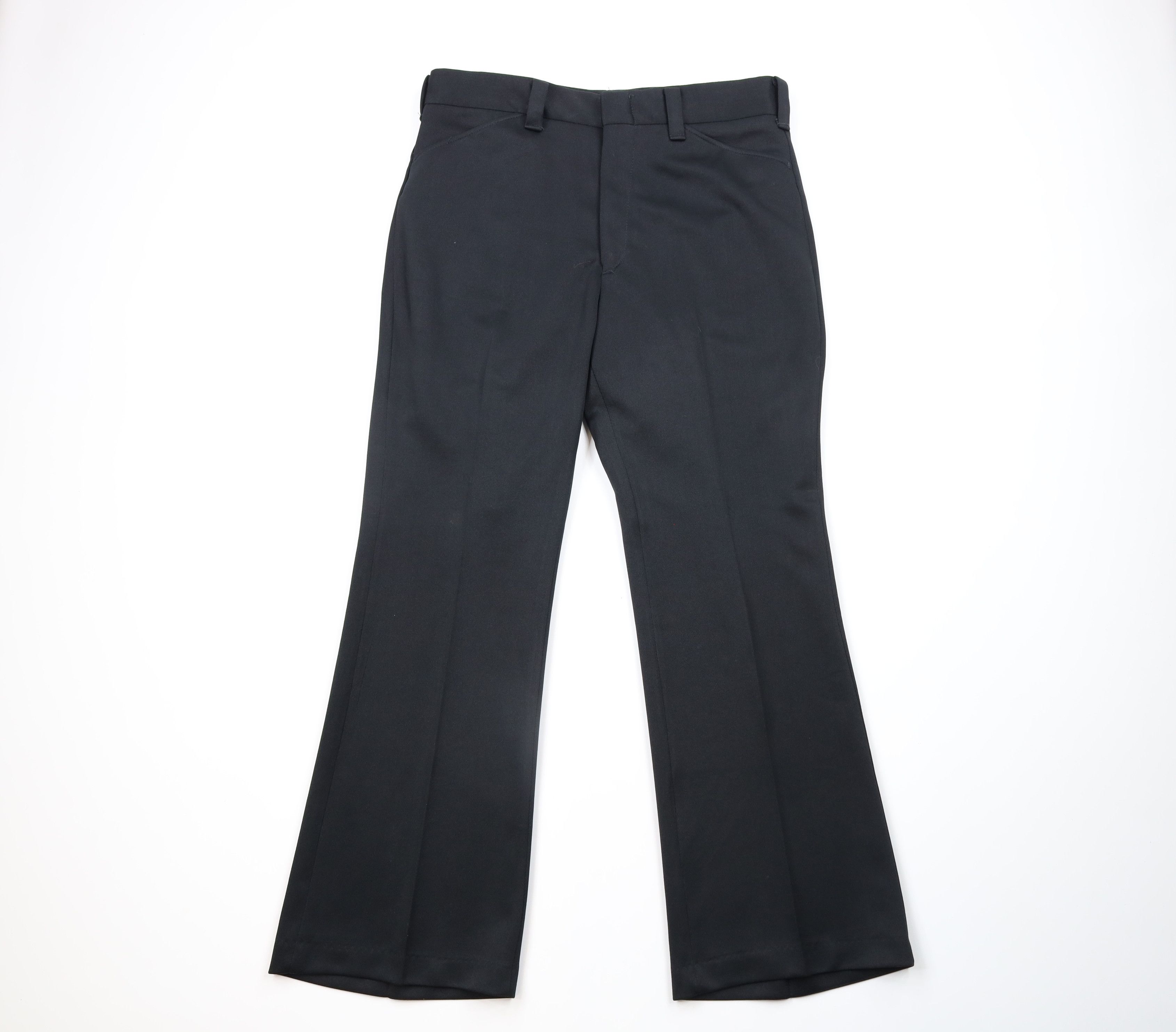 Vintage Vintage 60s 70s Wrangler Bell Bottoms Pants Black USA Size US 34 / EU 50 - 1 Thumbnail