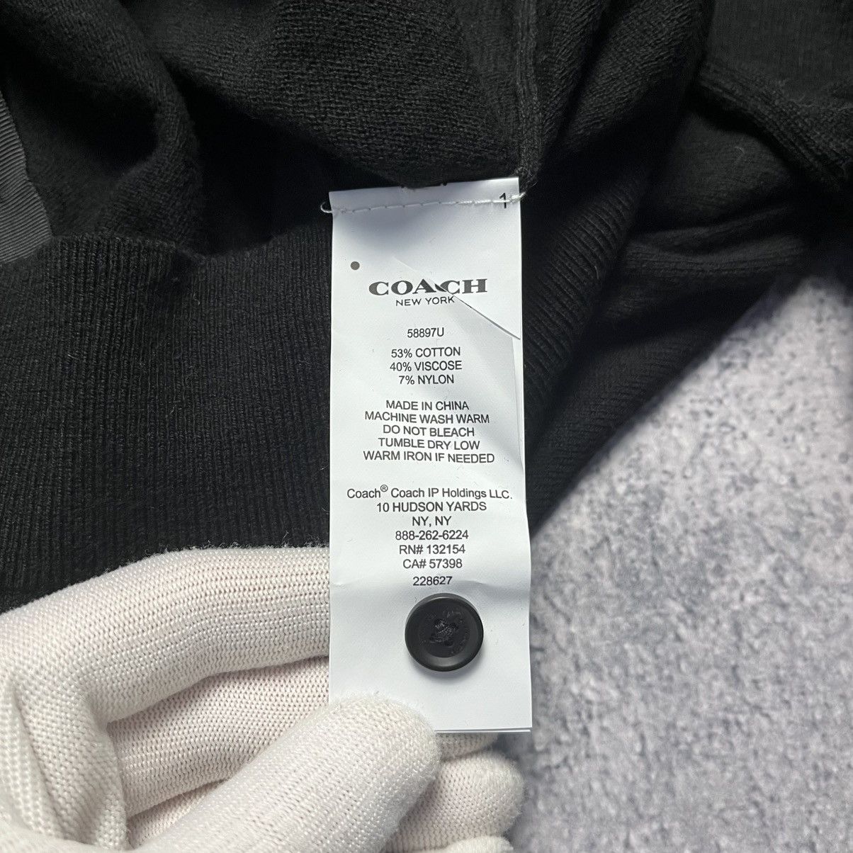 Coach Coach Black Cardigan Sweater Streetwear Luxury Designer Size XS / US 0-2 / IT 36-38 - 7 Thumbnail