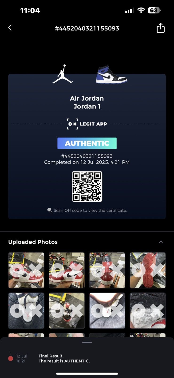 Jordan Brand 1994 Jordan 1 Retro Chicago Size US 11.5 / EU 44-45 - 21 Thumbnail
