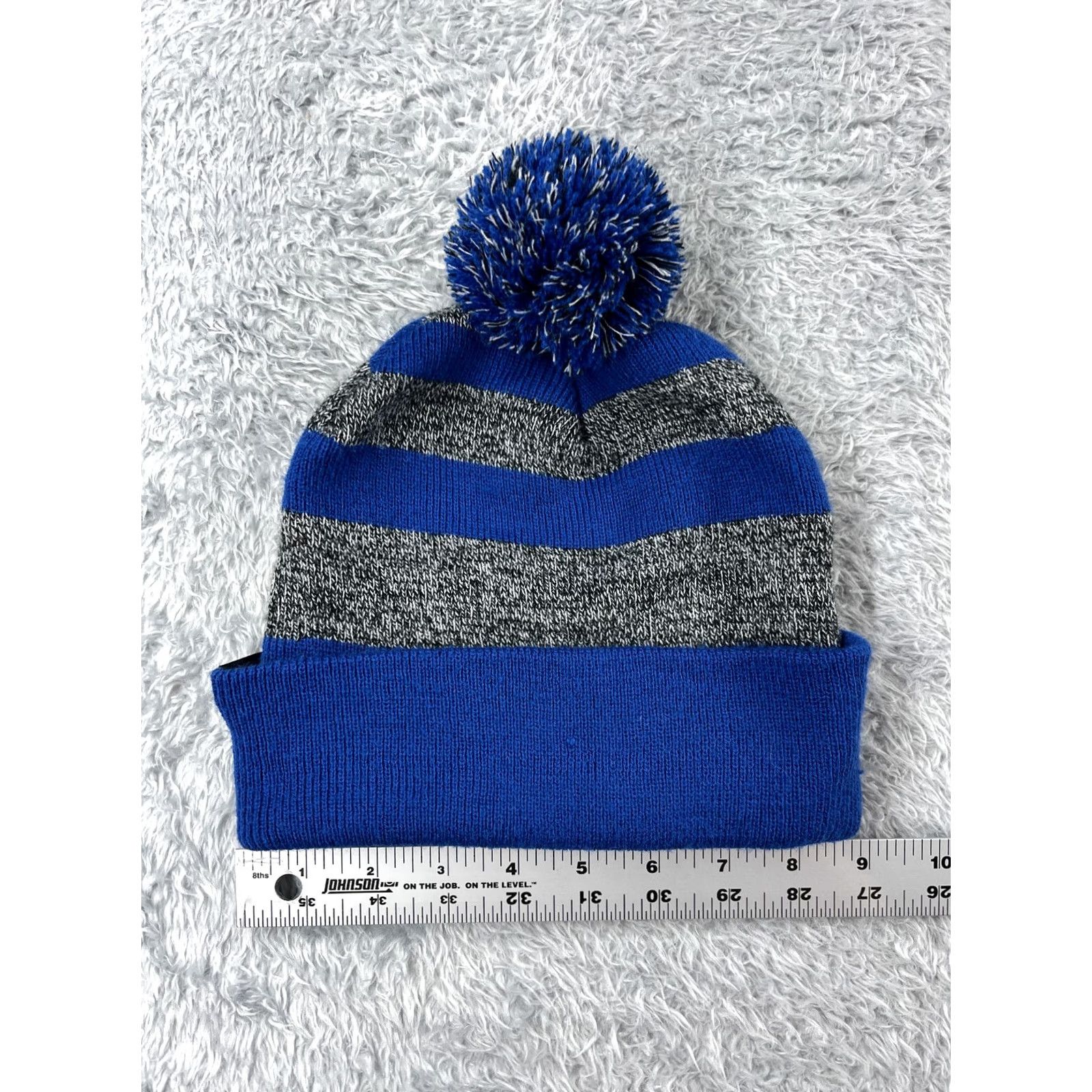 Greats Crossland Beanie Toque Knit Acrylic Gray Stripe Adult Unisex A Size ONE SIZE - 3 Thumbnail