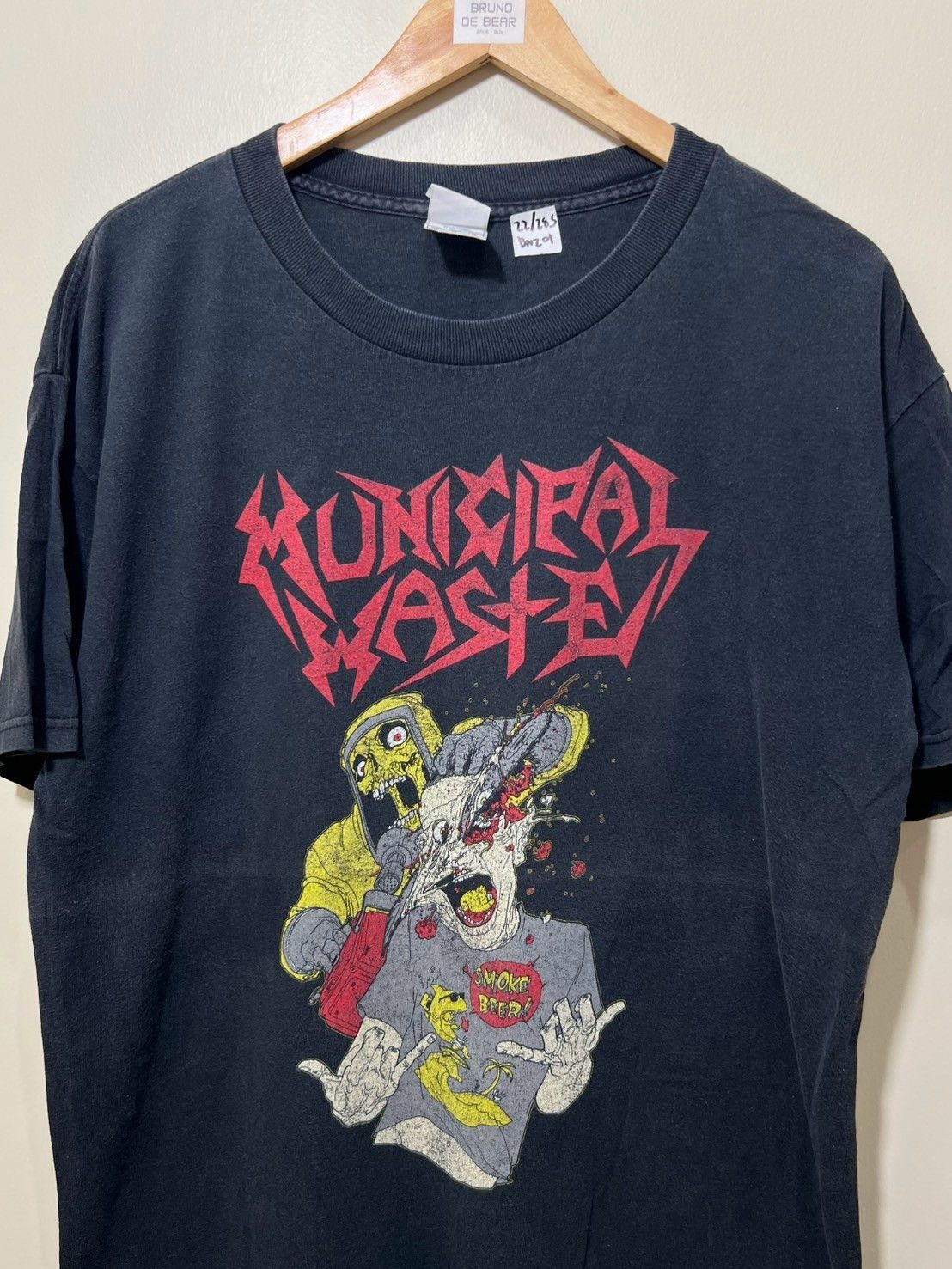 Band Tees × Vintage Vintage 00's Municipal Waste Smoke Beer Promo shirt bnz01 Size US L / EU 52-54 / 3 - 3 Thumbnail