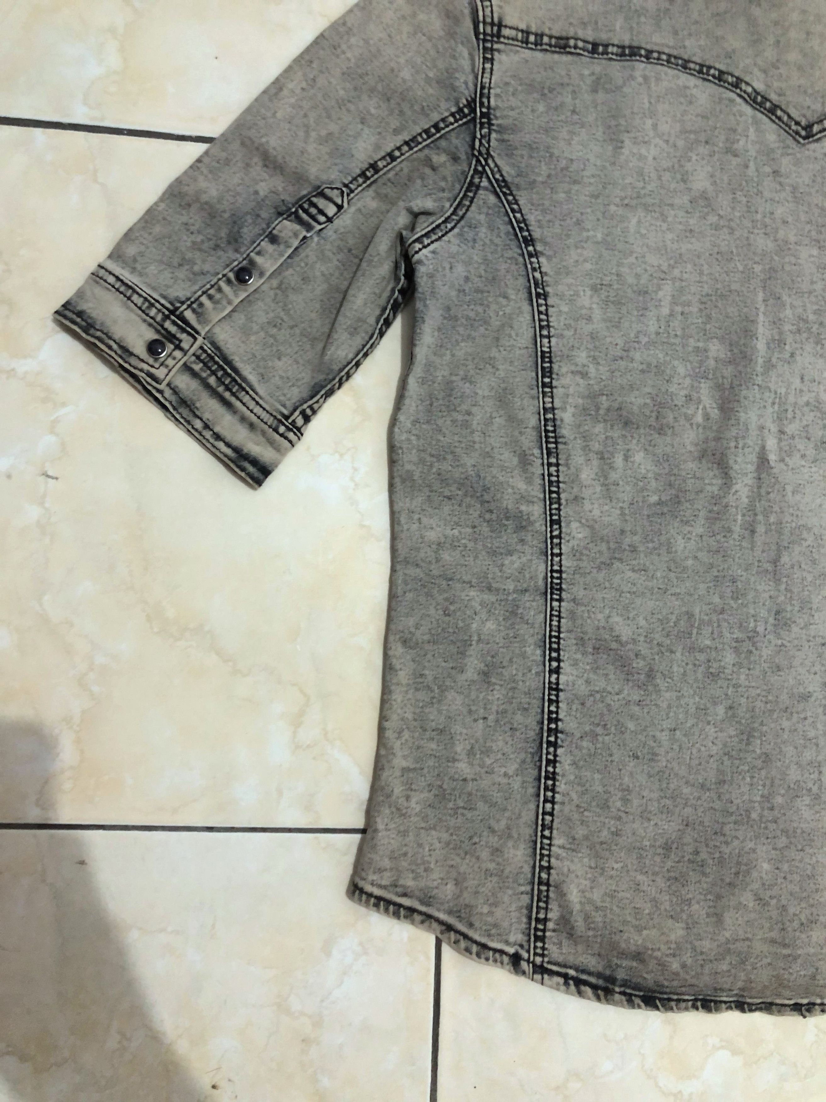In The Attic In The Attic Homme Acid Wash Western Denim Shirt Size US M / EU 48-50 / 2 - 9 Thumbnail