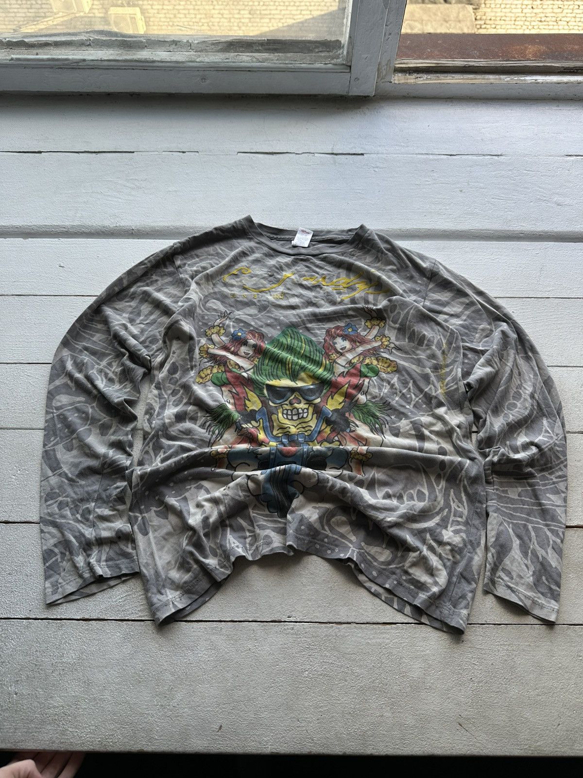 Ed Hardy 🚨ED HARDY OVERPRINT BIG LOGO TIGER CHRISTIAN AUDIGER Size US M / EU 48-50 / 2 - 1 Thumbnail