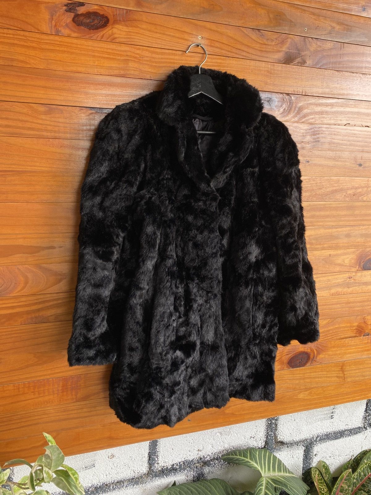 Vintage Vintage Jean Louis de Paris Faux Fur Coat Black Winter Coat Size M / US 6-8 / IT 42-44 - 5 Thumbnail