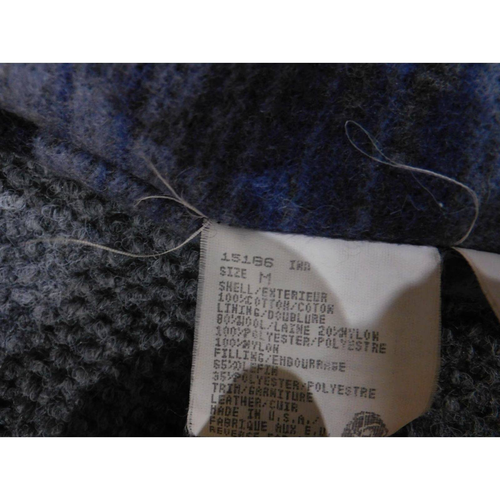 Vintage Woolrich Jacket Liner Mens M Blue Gray Quilted Southwestern Geometric Wool Quilted Sleeves Lined Snap-In Made USA Size US M / EU 48-50 / 2 - 4 Thumbnail
