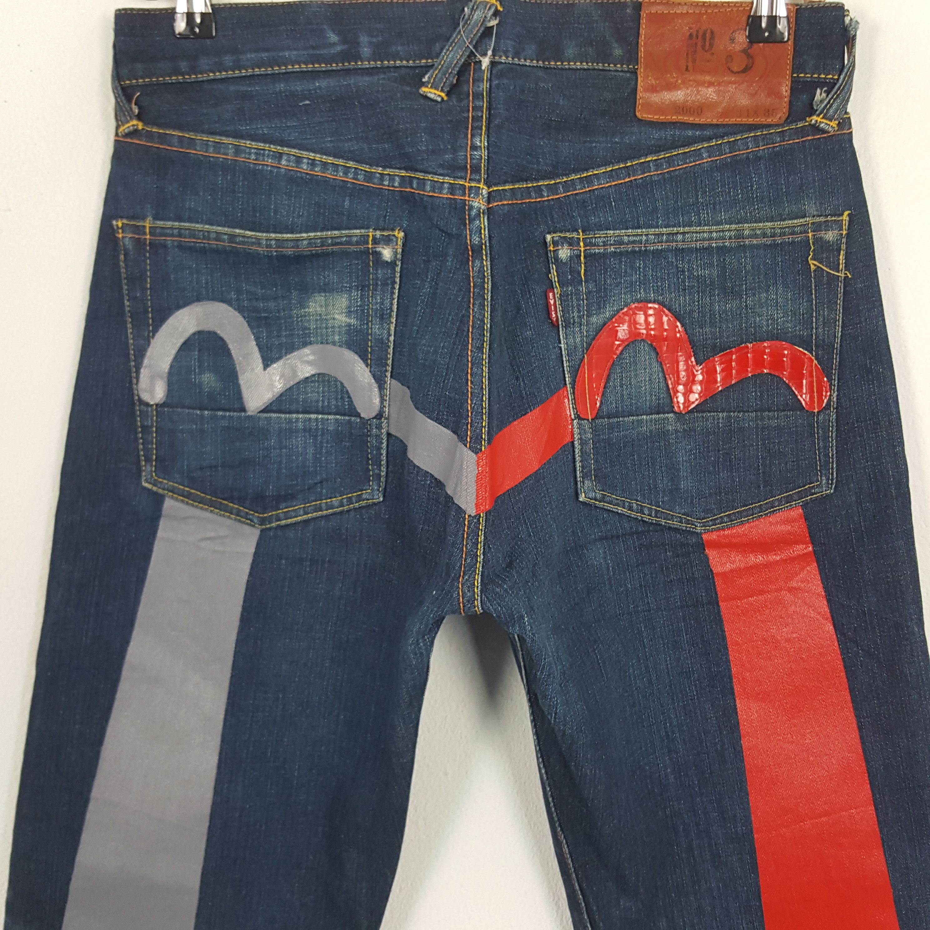 Evisu × Japanese Brand × Vintage Vintage Evisu Japanese Brand Daicock Custom Art Denim Jeans Size US 29 - 2 Thumbnail