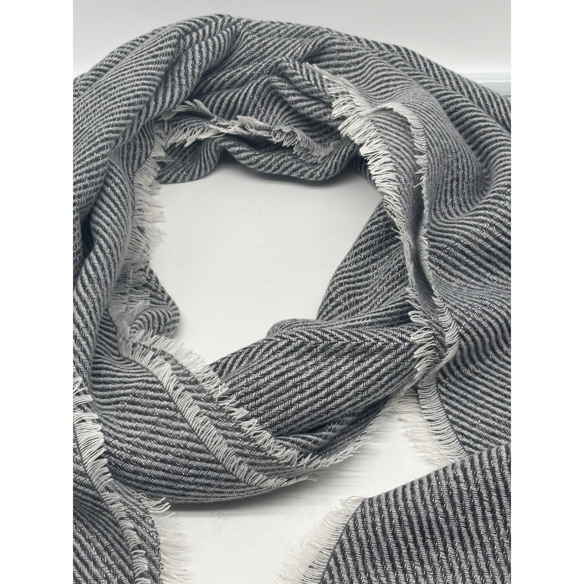 Other Inc International Concepts Two-Tone Shine Scarf/ Wrap, Black Size ONE SIZE - 4 Thumbnail