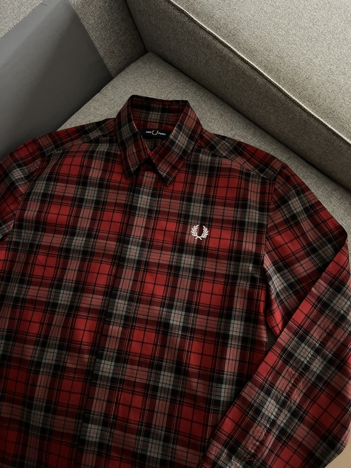 Fred Perry Fred Perry Checkered Red Logo Shirt Size US S / EU 44-46 / 1 - 4 Thumbnail